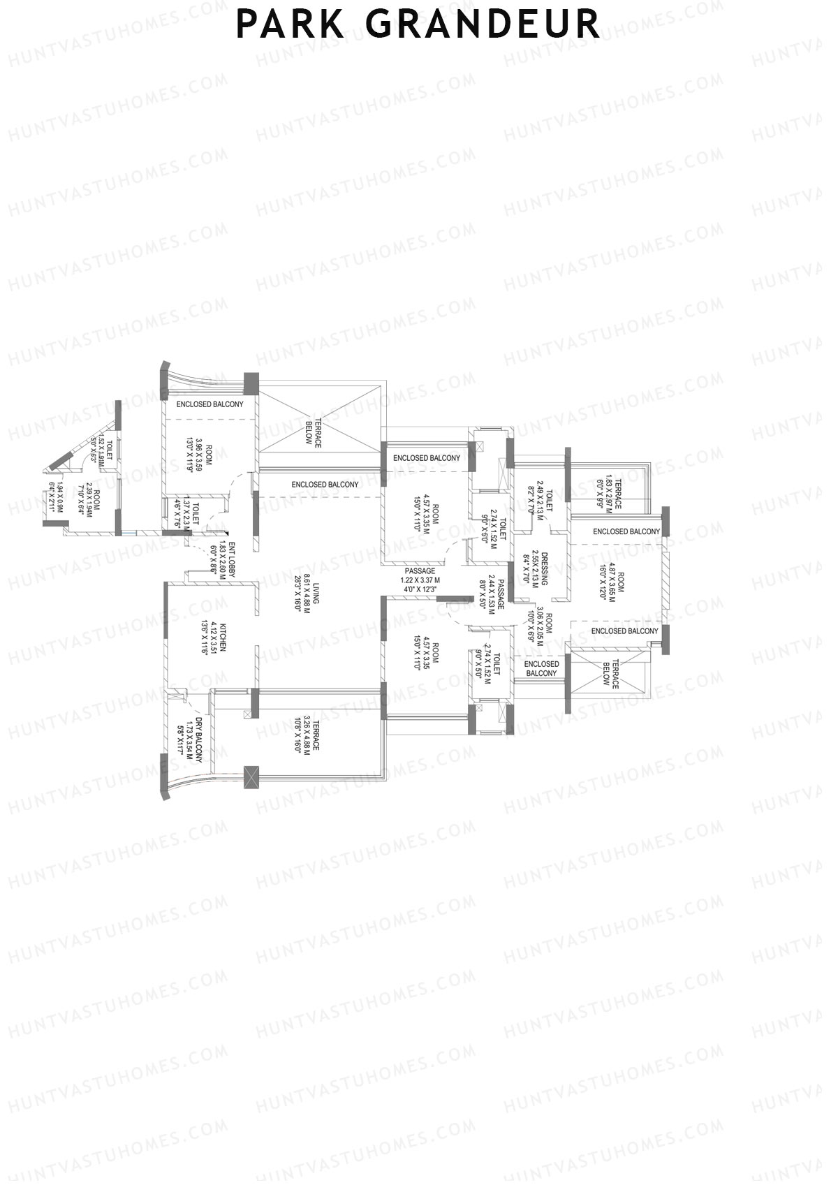 Park Grandeur Wing C Unit 1 Floor Plan