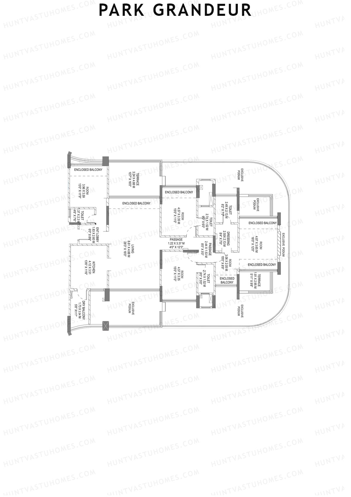 Park Grandeur Wing C Unit 1 Floor Plan