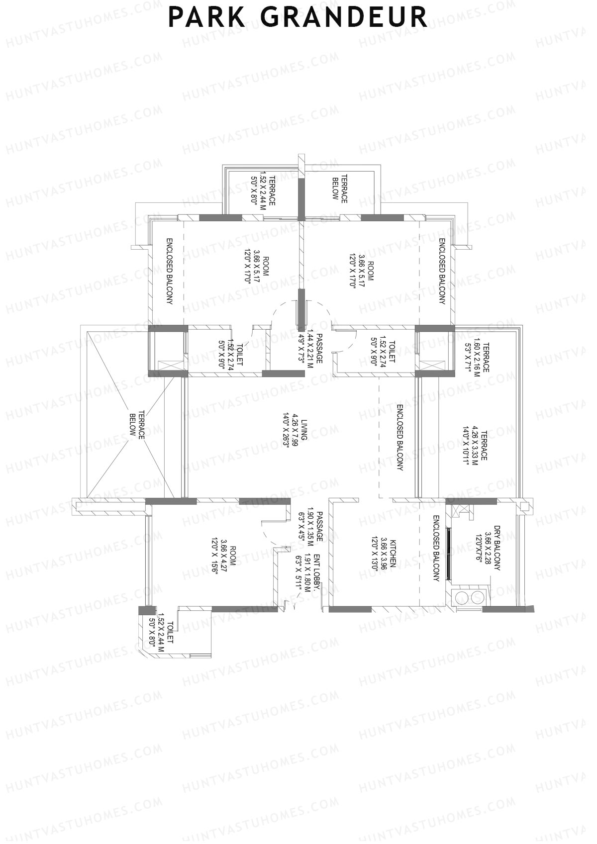 Park Grandeur Wing C Unit 2 Floor Plan