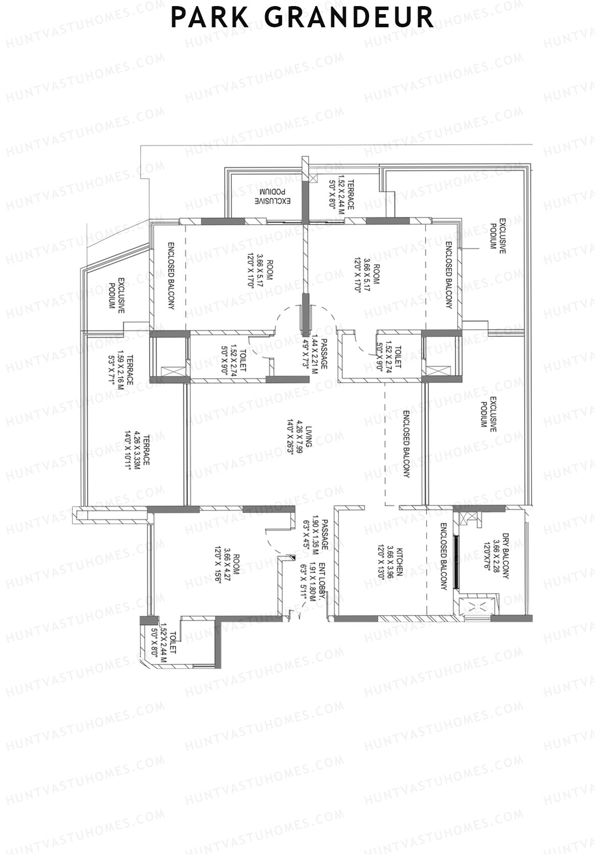 Park Grandeur Wing C Unit 2 Floor Plan