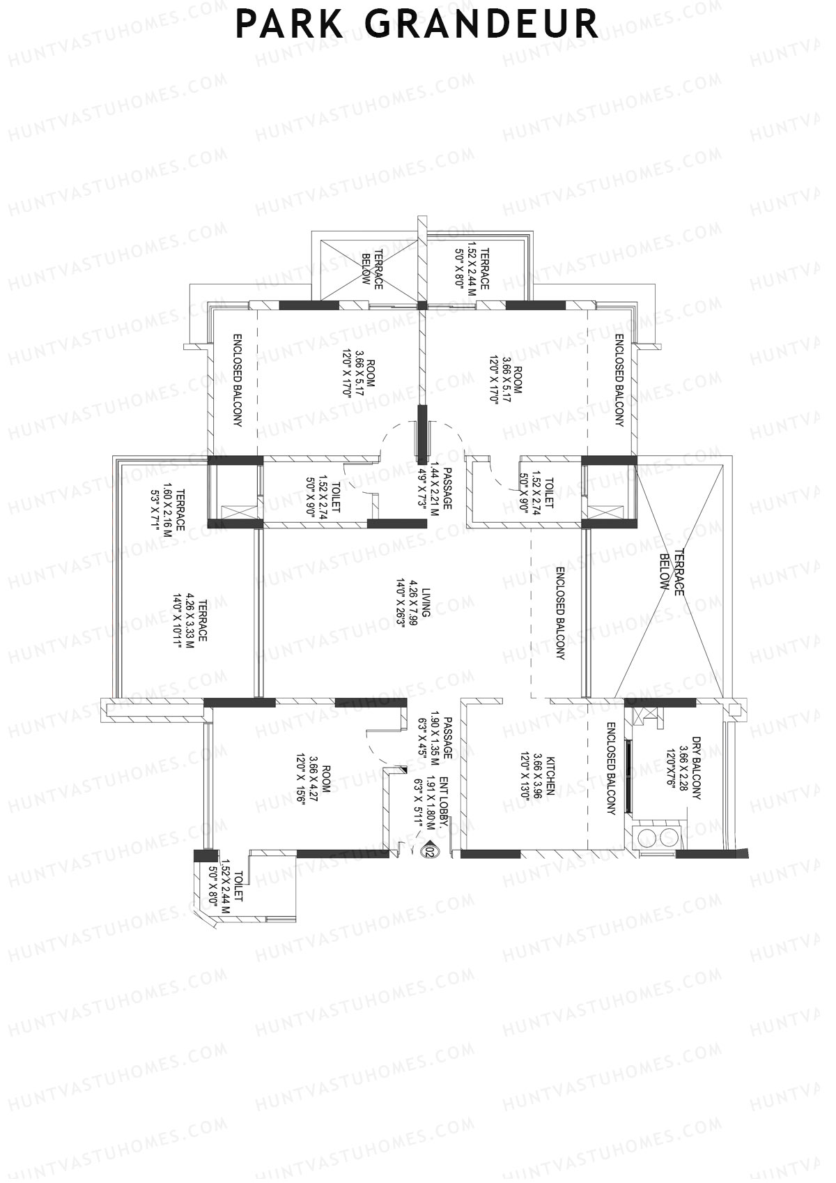 Park Grandeur Wing C Unit 2 Floor Plan