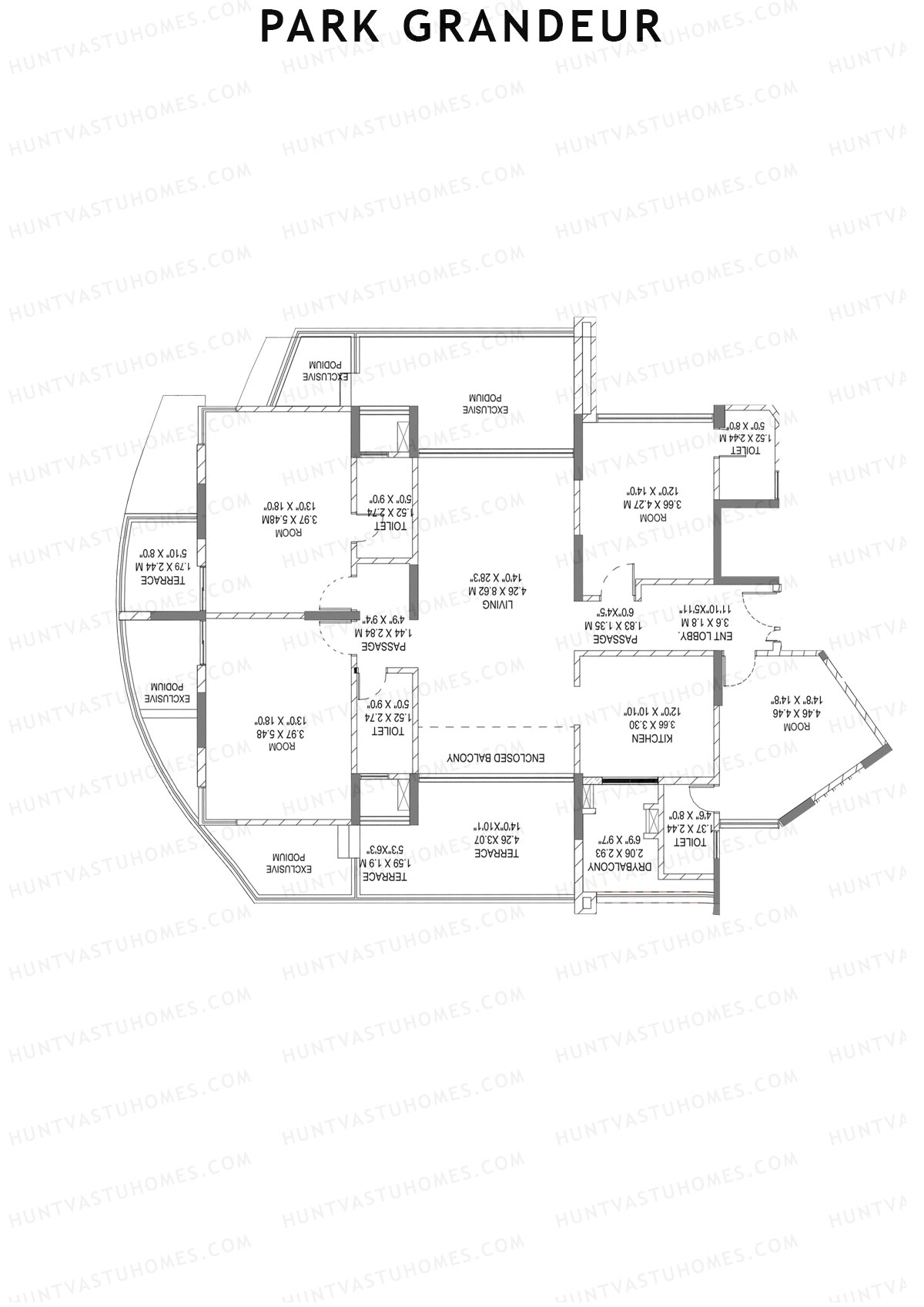 Park Grandeur Wing C Unit 3 Floor Plan