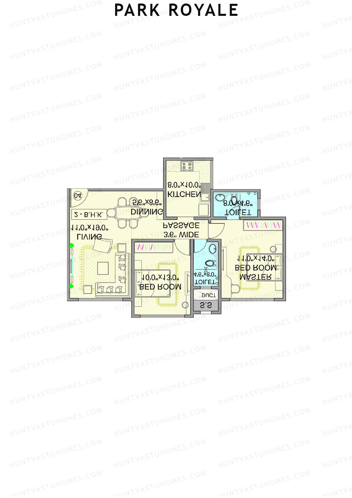 Park Royale Tower A Unit 1 Floor Plan