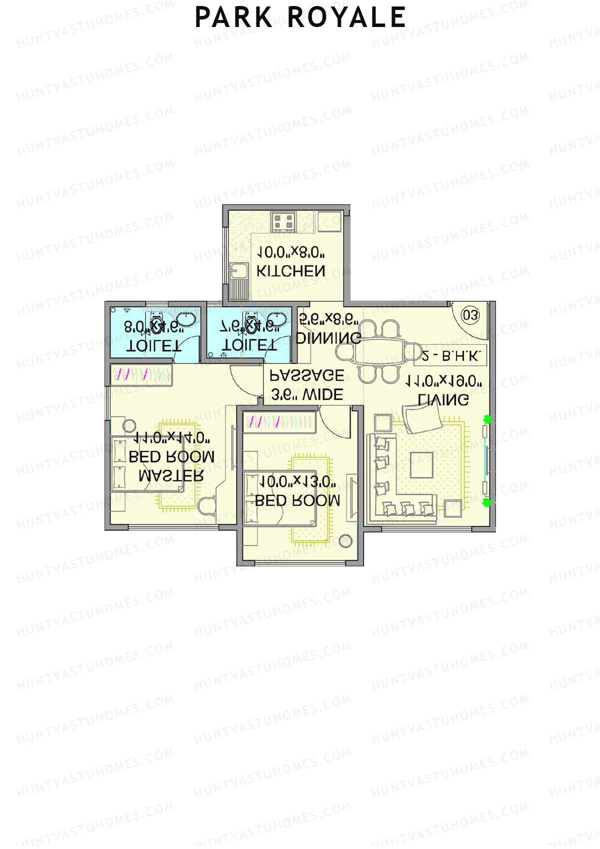 Park Royale Tower A Unit 2 Floor Plan