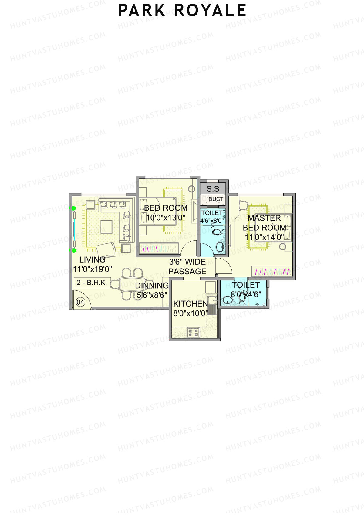 Park Royale Tower A Unit 4 Floor Plan