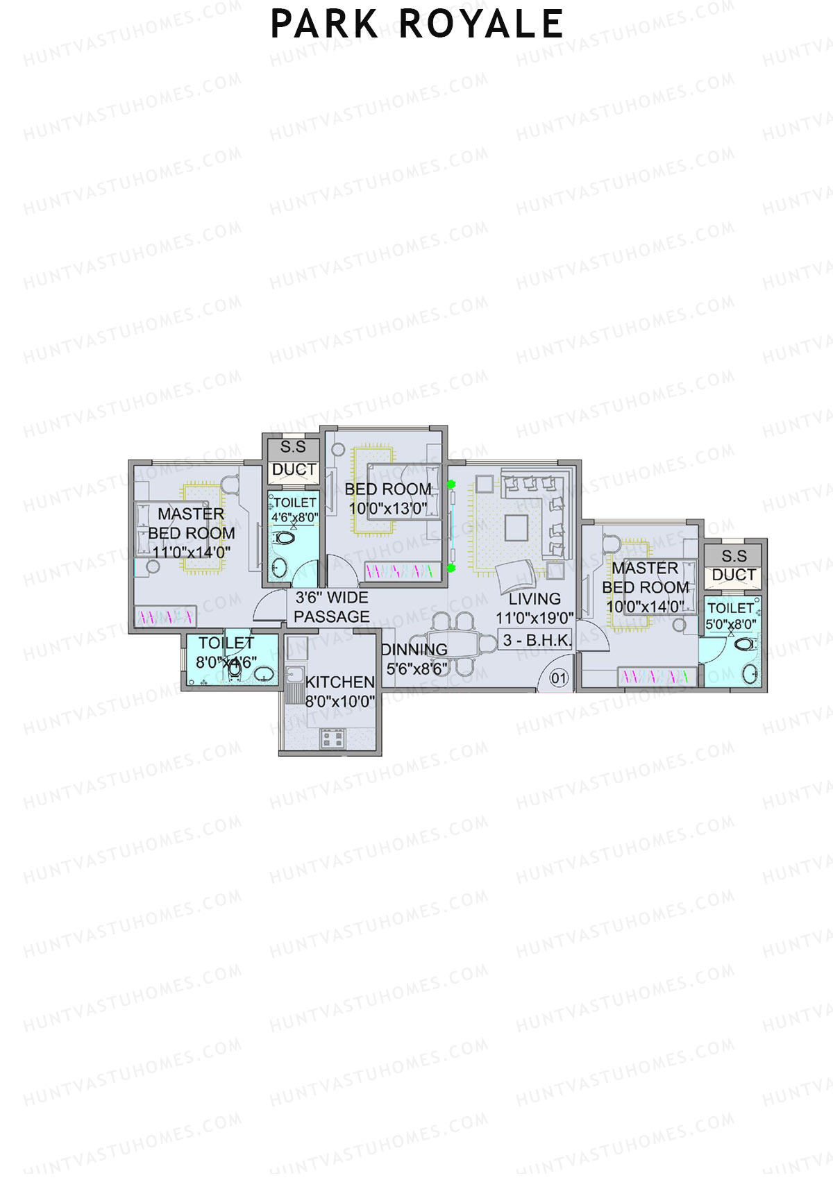 Park Royale Tower B Unit 1 Floor Plan