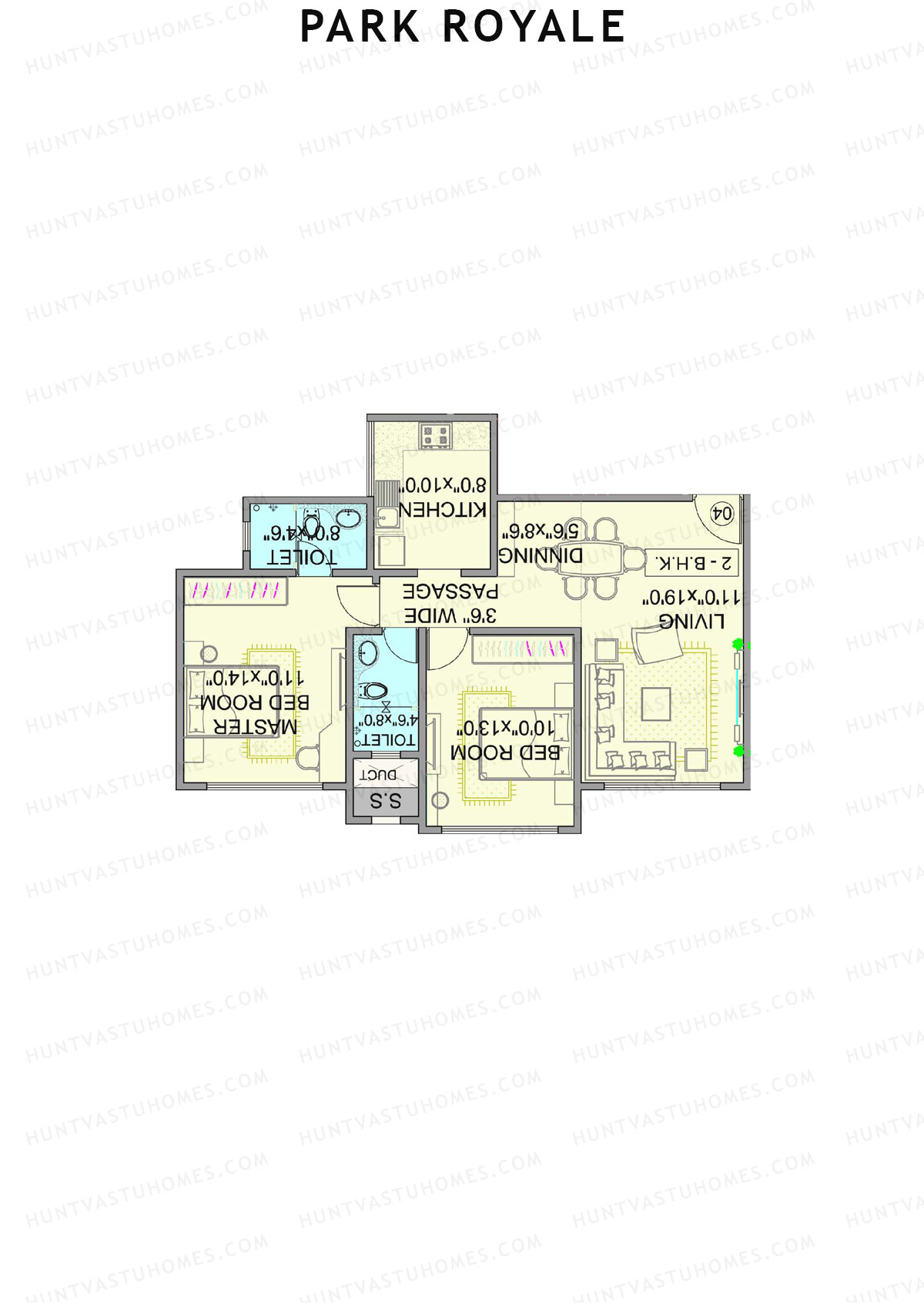 Park Royale Tower B Unit 3 Floor Plan