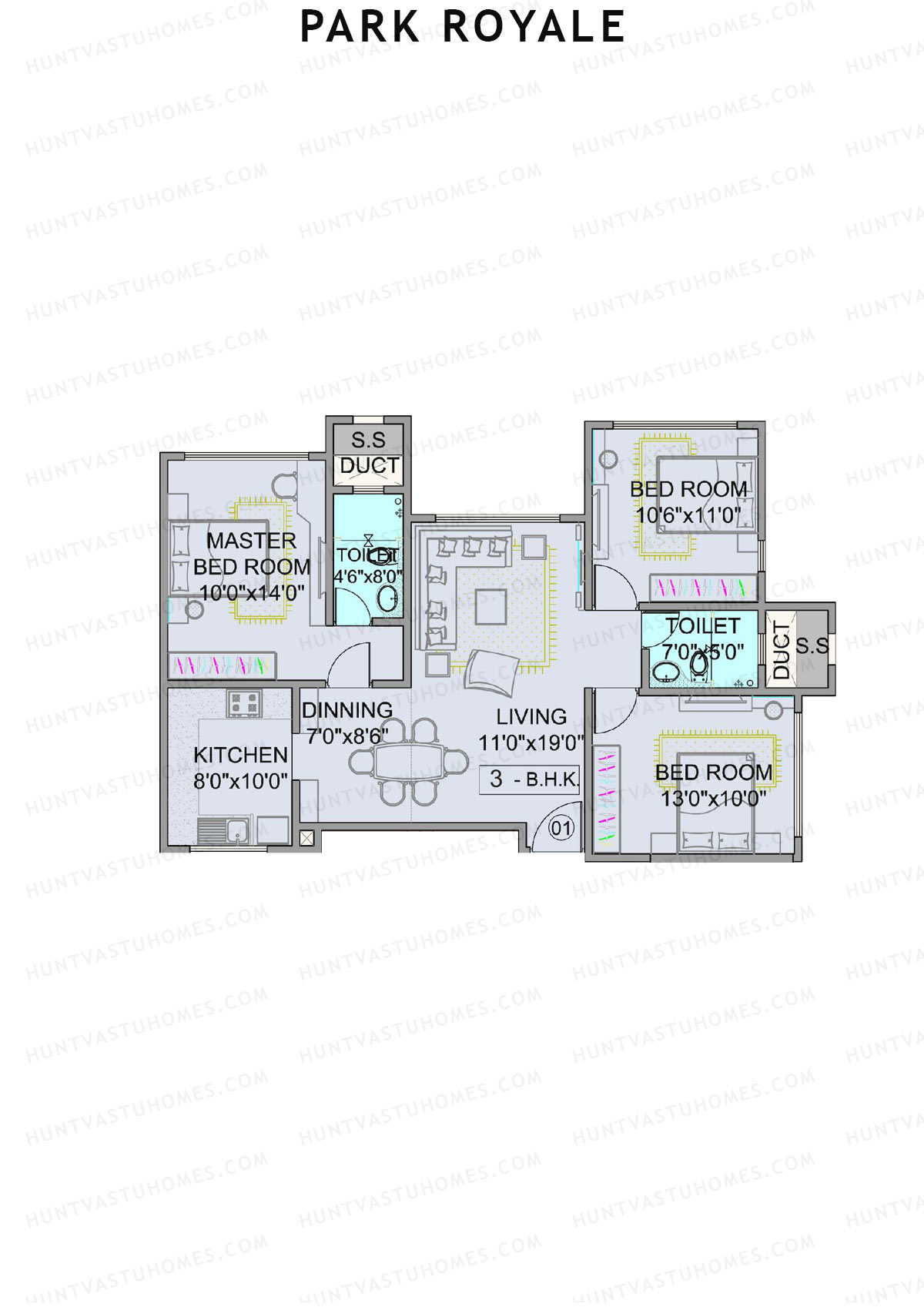 Park Royale Tower C Unit 1 Floor Plan