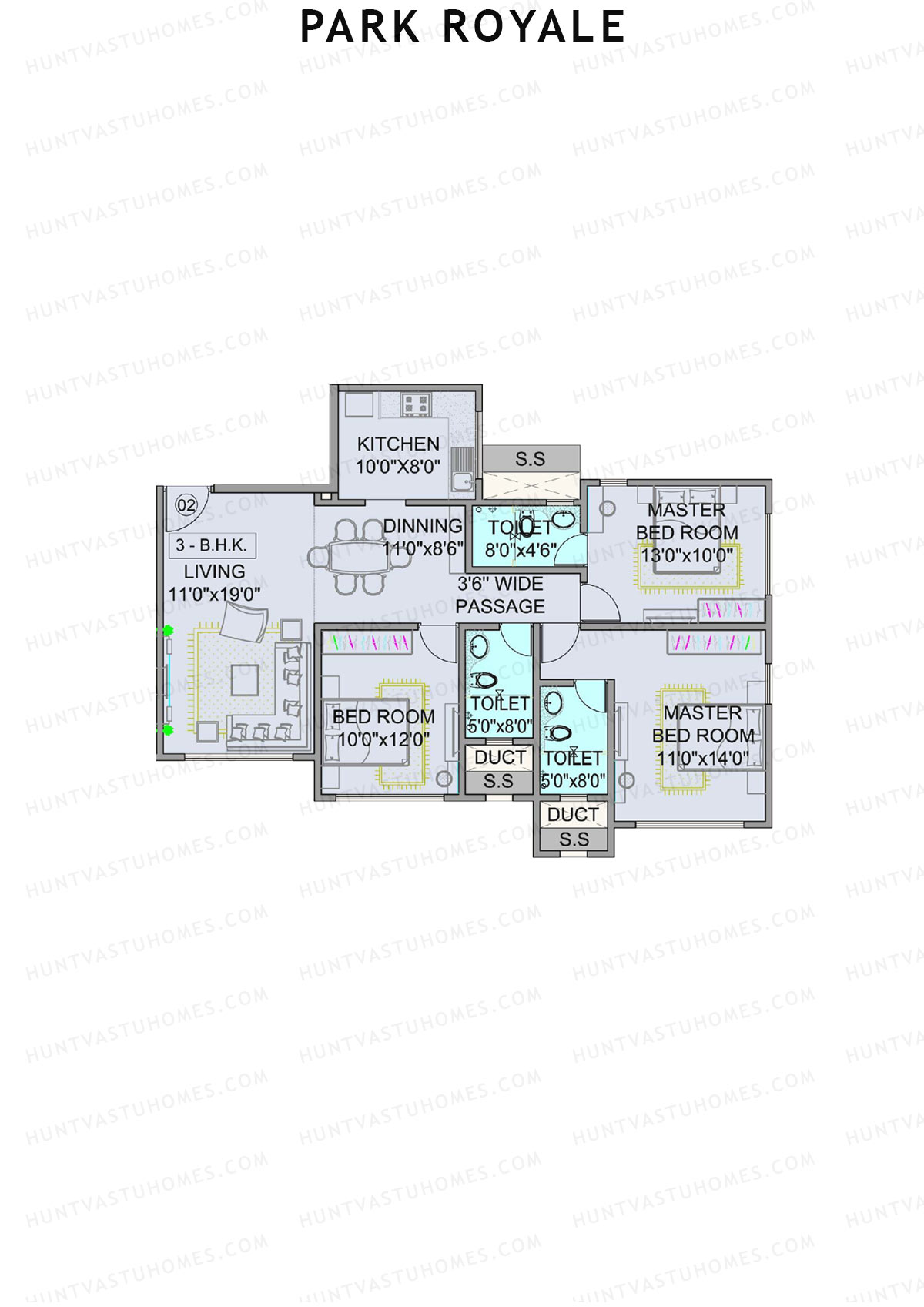 Park Royale Tower C Unit 2 Floor Plan