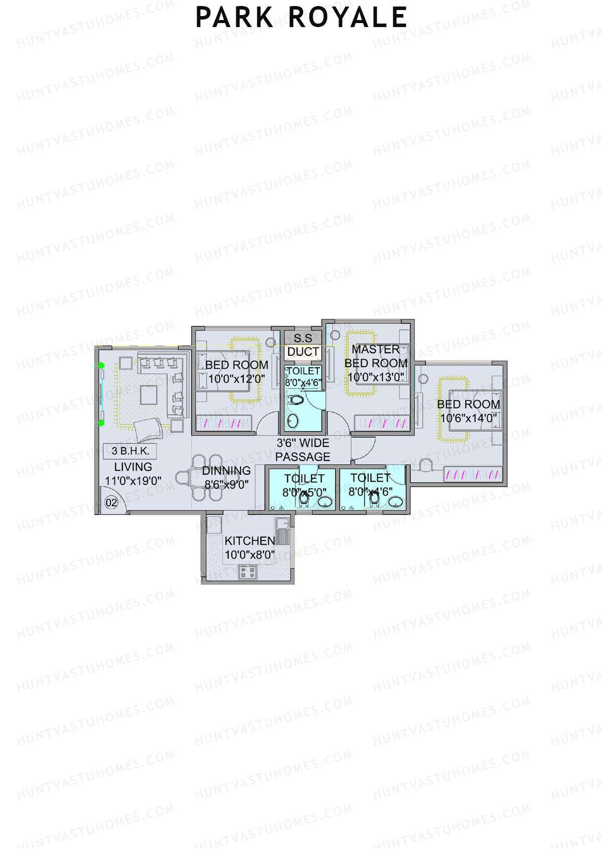 Park Royale Tower D Unit 2 Floor Plan