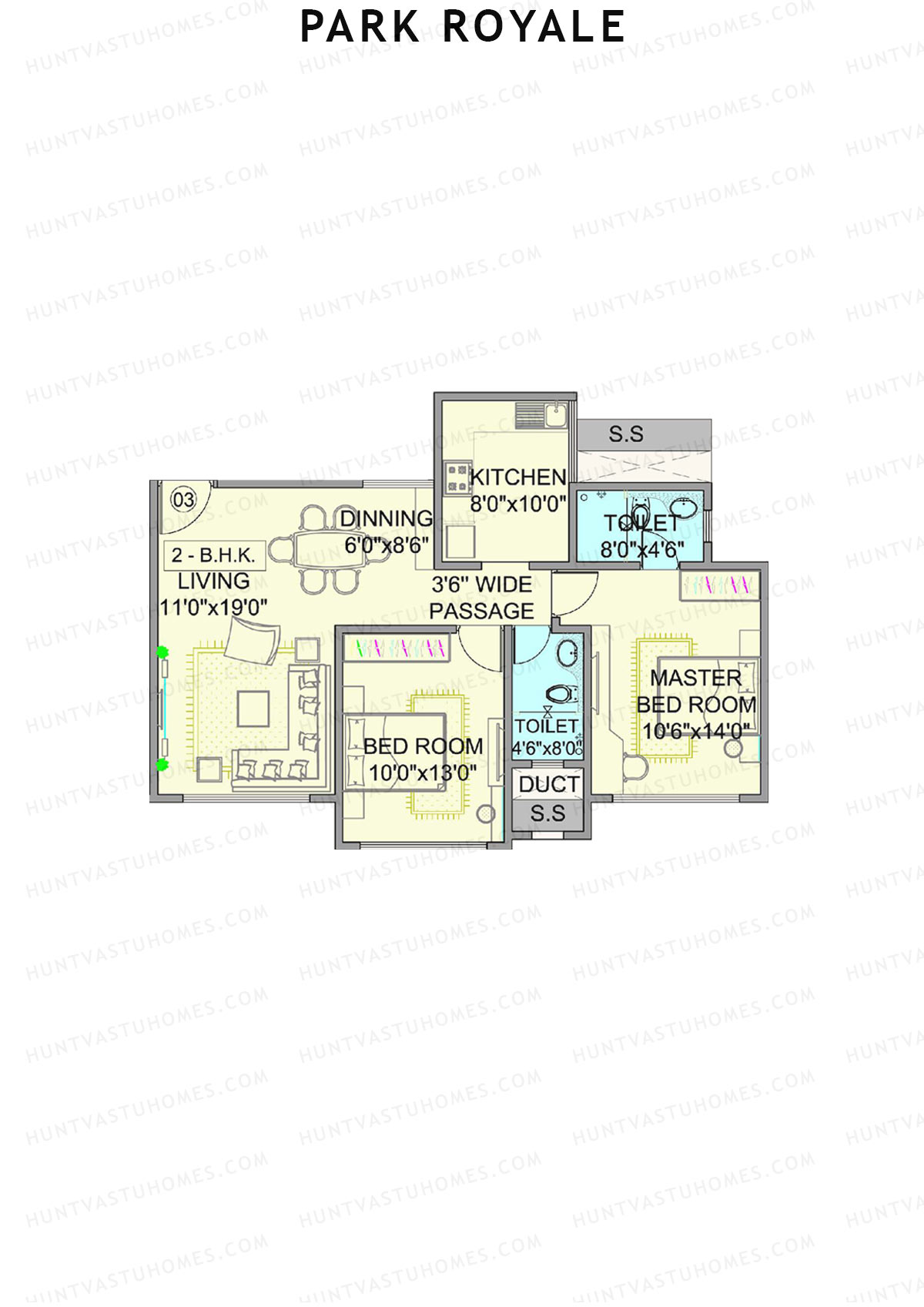 Park Royale Tower D Unit 3 Floor Plan