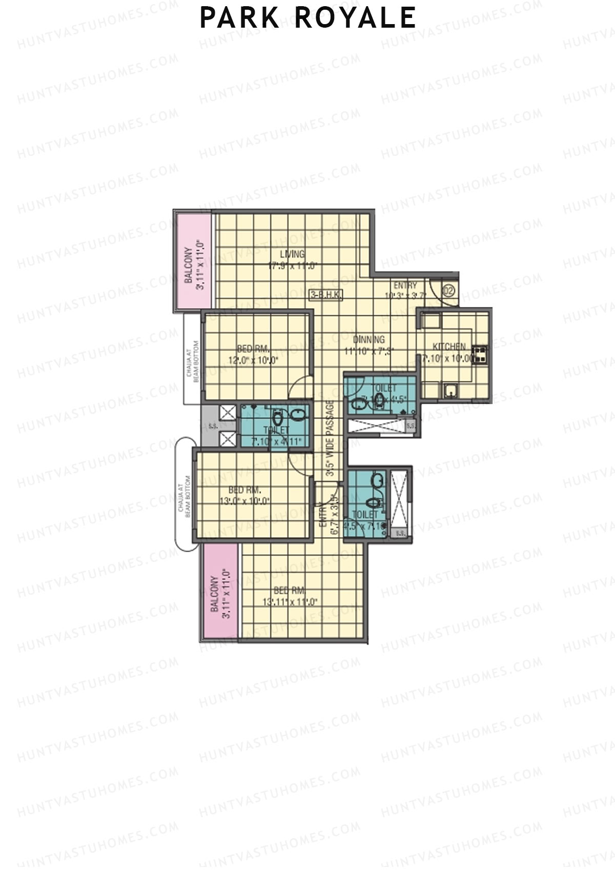 Park Royale Tower E Unit 2 Floor Plan