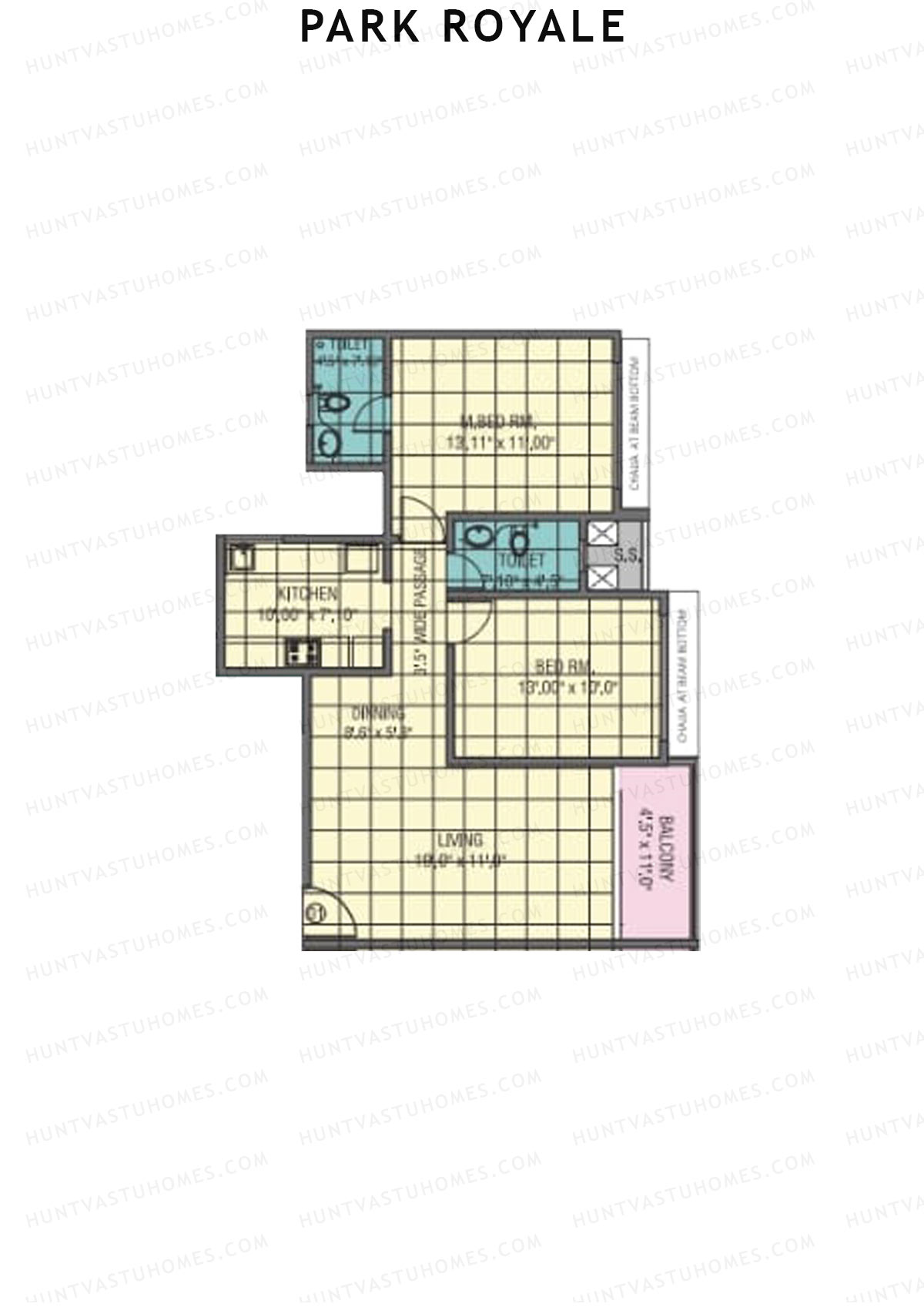 Park Royale Tower F Unit 1 Floor Plan