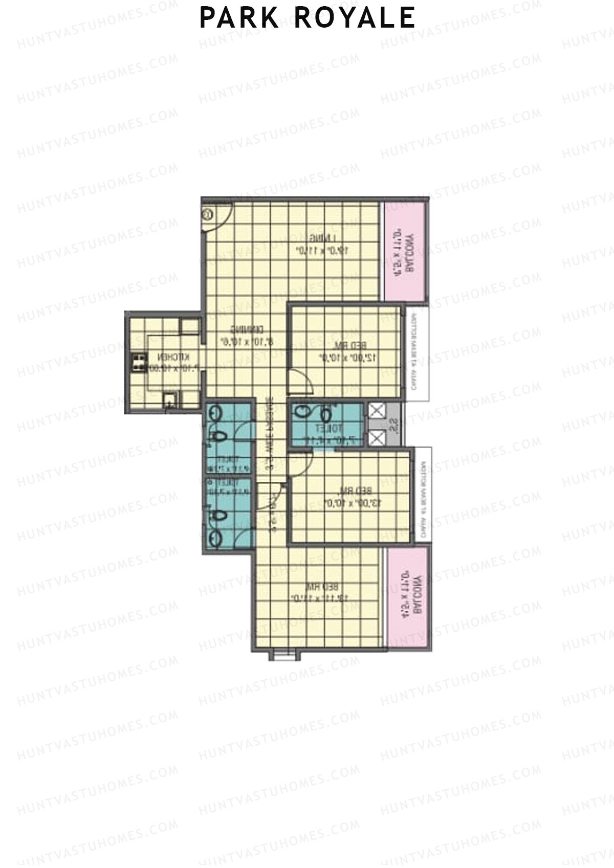 Park Royale Tower F Unit 2 Floor Plan