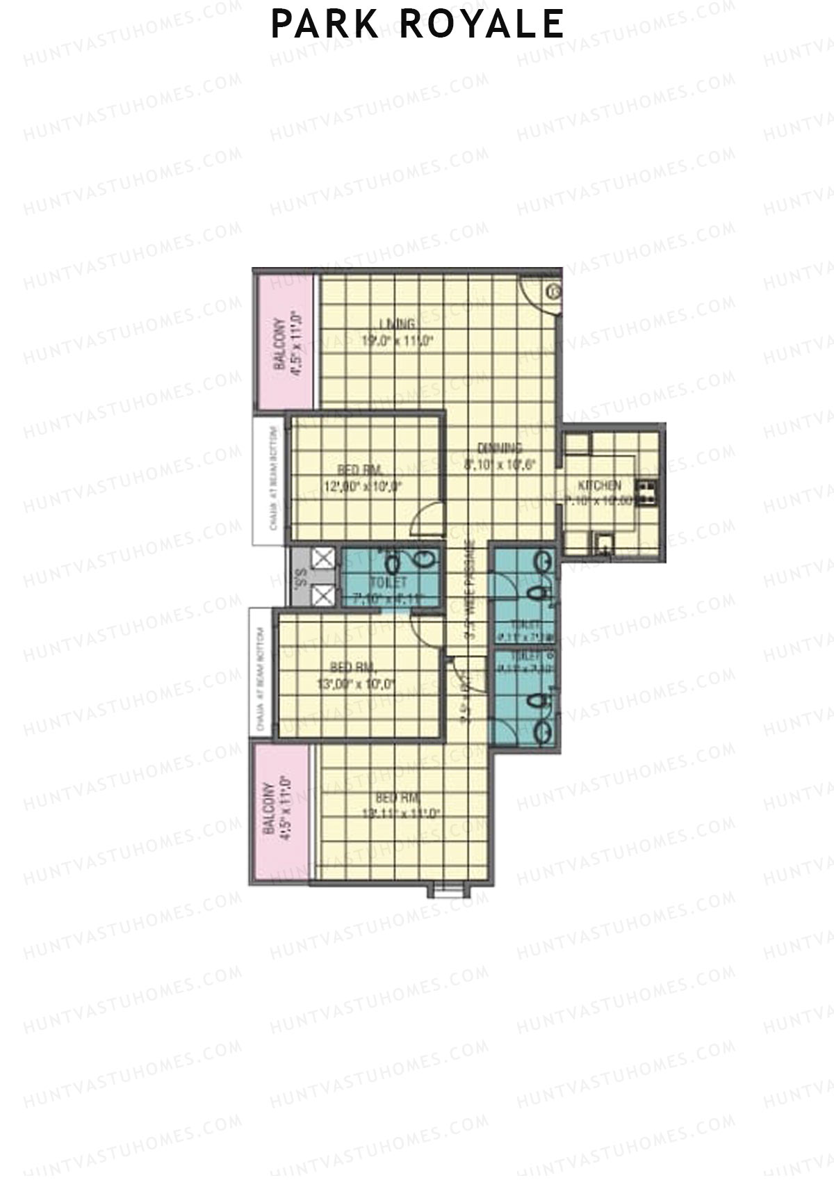 Park Royale Tower F Unit 3 Floor Plan
