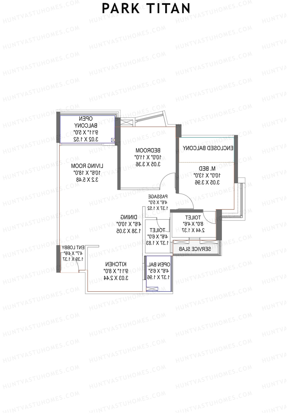 Park Titan Tower 1 Unit 6 Floor Plan