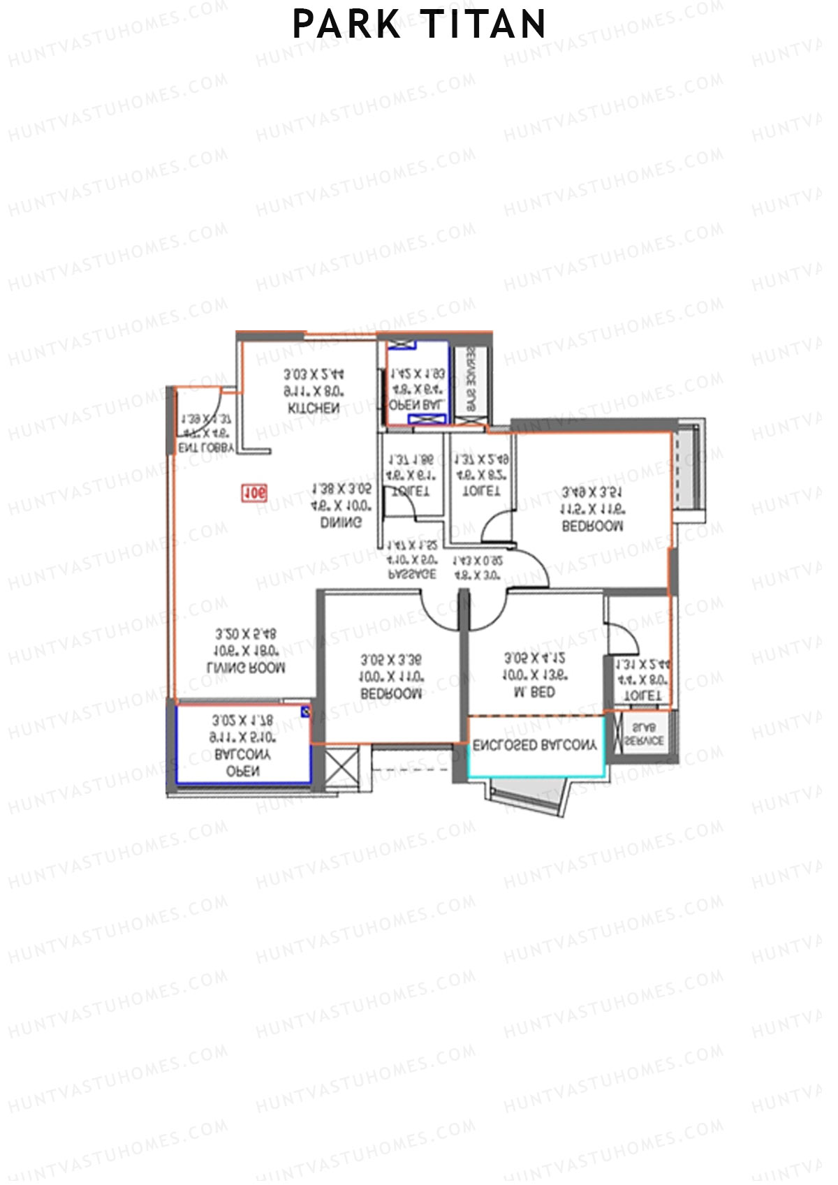 Park Titan Tower 6 Unit 3 Floor Plan