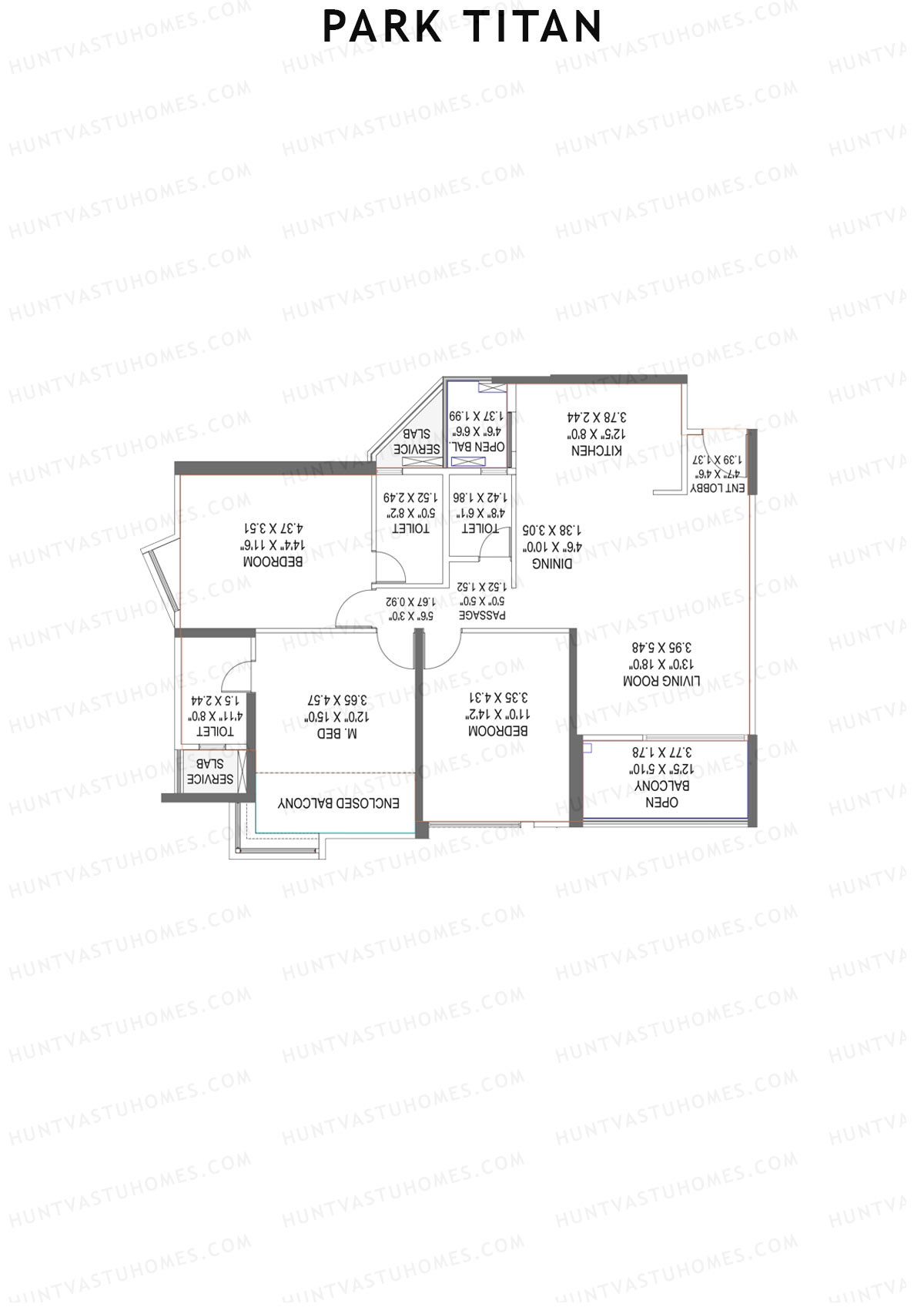 Park Titan Tower 6 Unit 4 Floor Plan