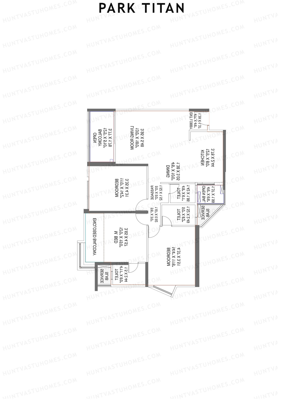 Park Titan Tower 6 Unit 5 Floor Plan