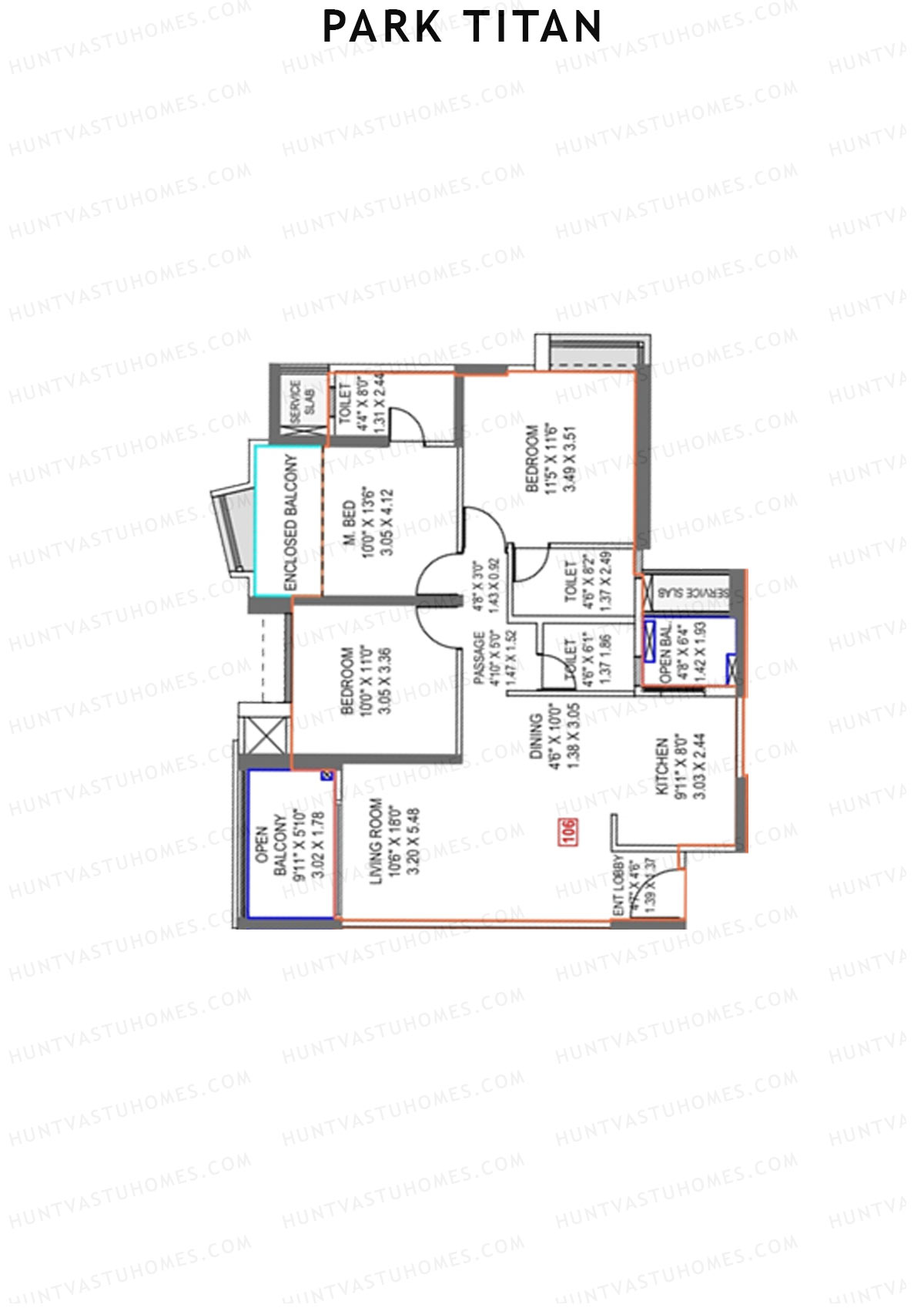 Park Titan Tower 6 Unit 6 Floor Plan