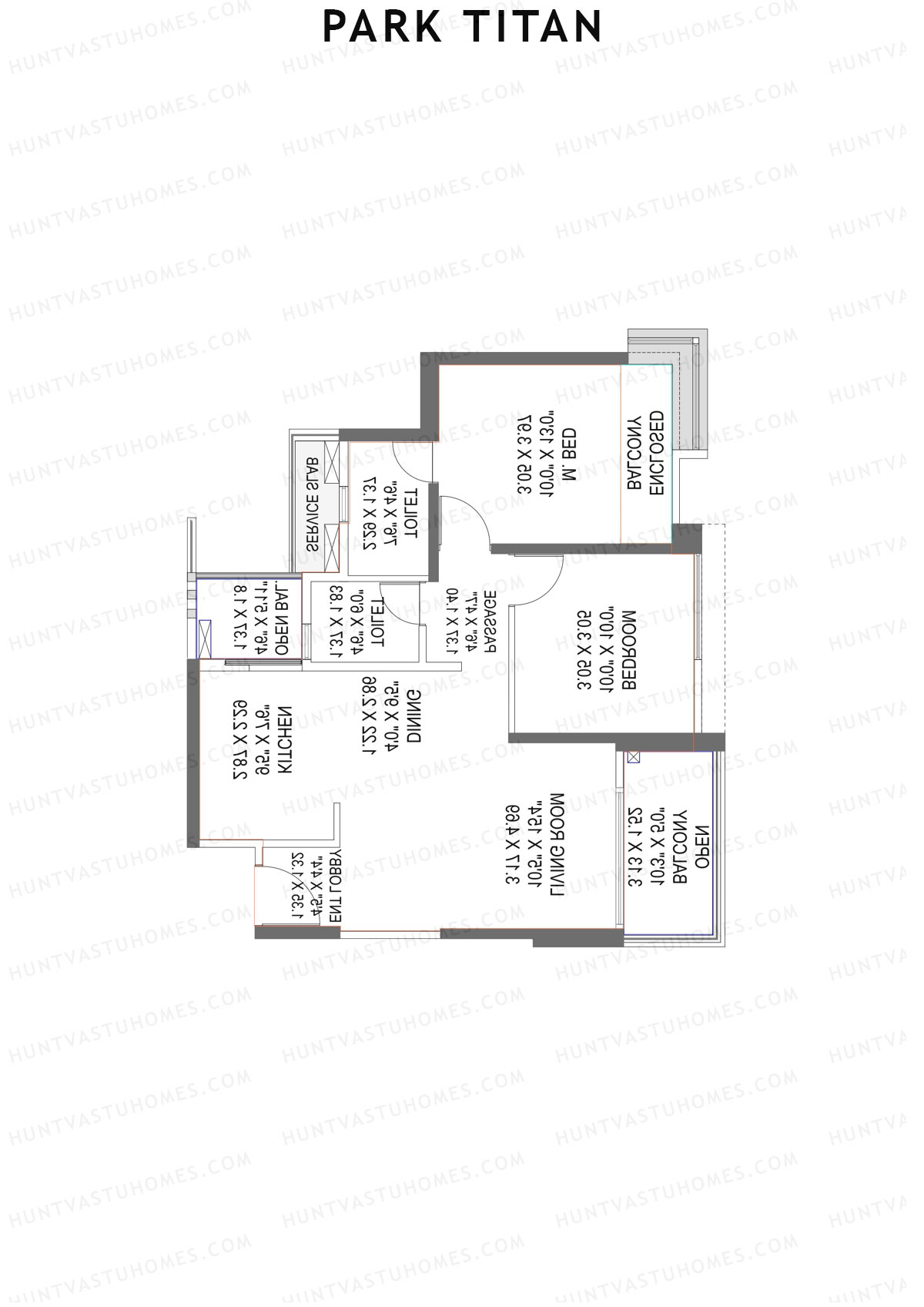 Park Titan Tower 7 Unit 2 Floor Plan