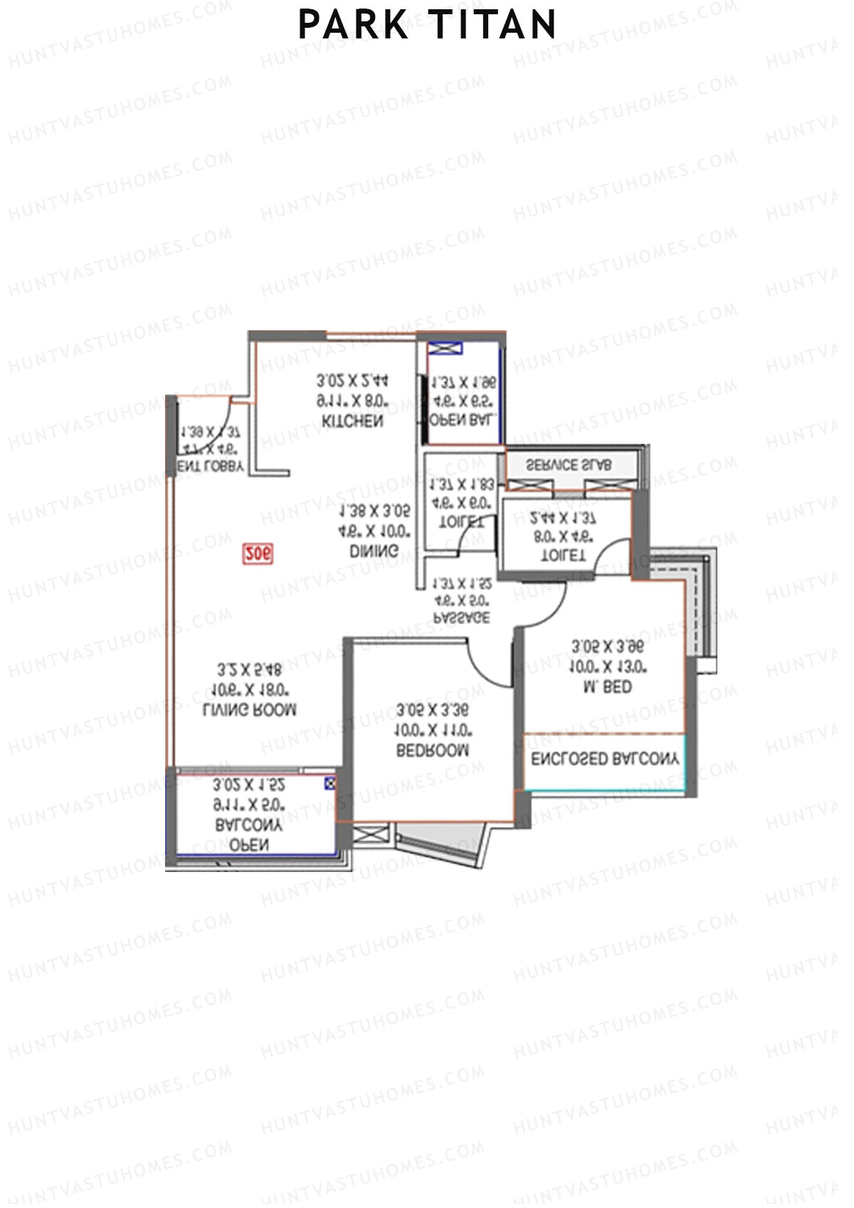 Park Titan Tower 7 Unit 3 Floor Plan