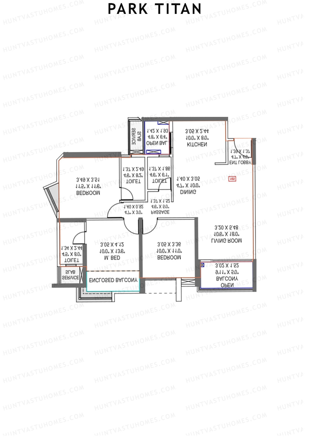 Park Titan Tower 7 Unit 4 Floor Plan