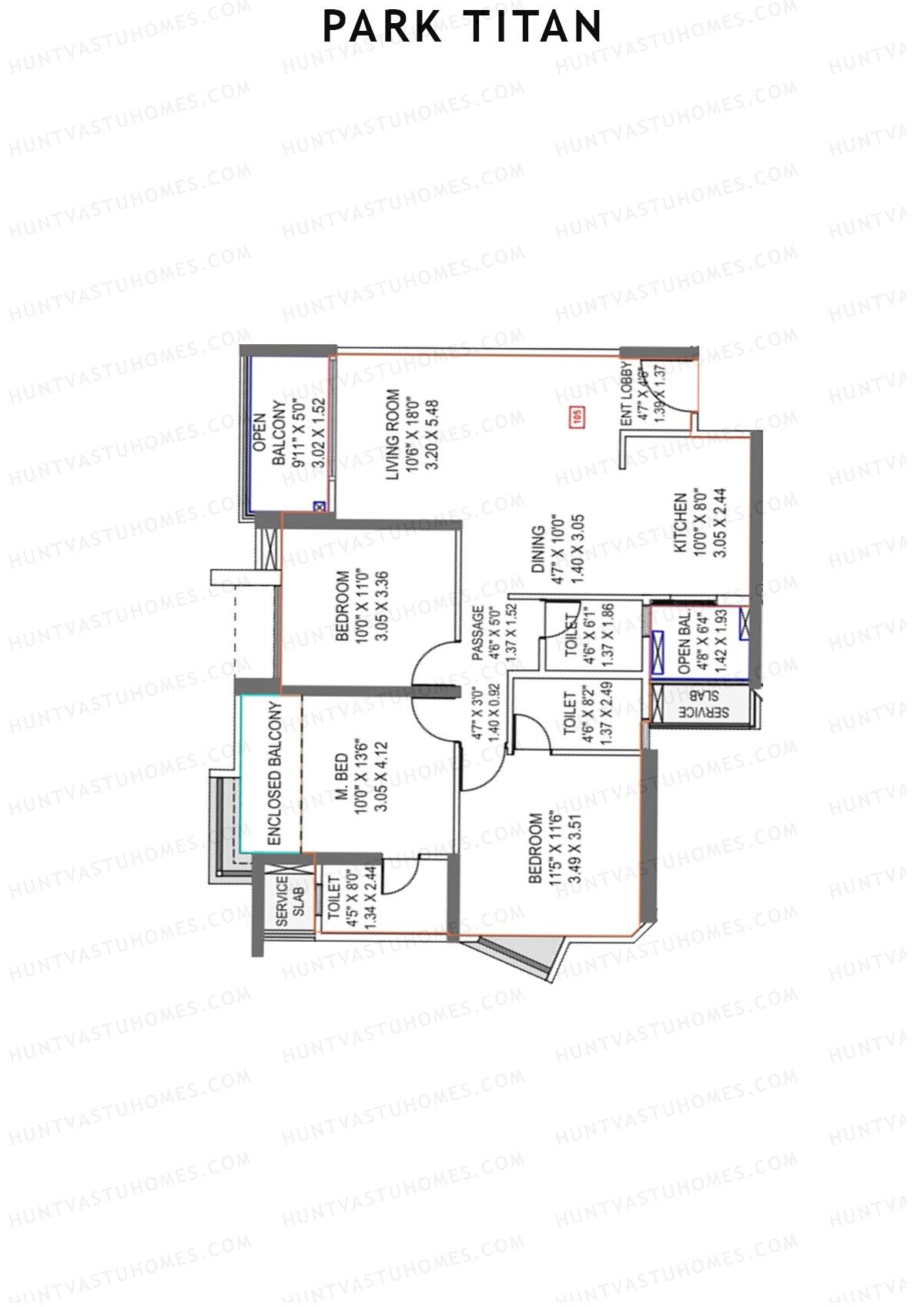 Park Titan Tower 7 Unit 5 Floor Plan