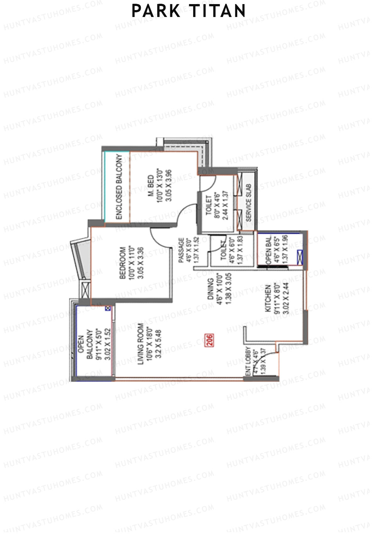 Park Titan Tower 7 Unit 6 Floor Plan