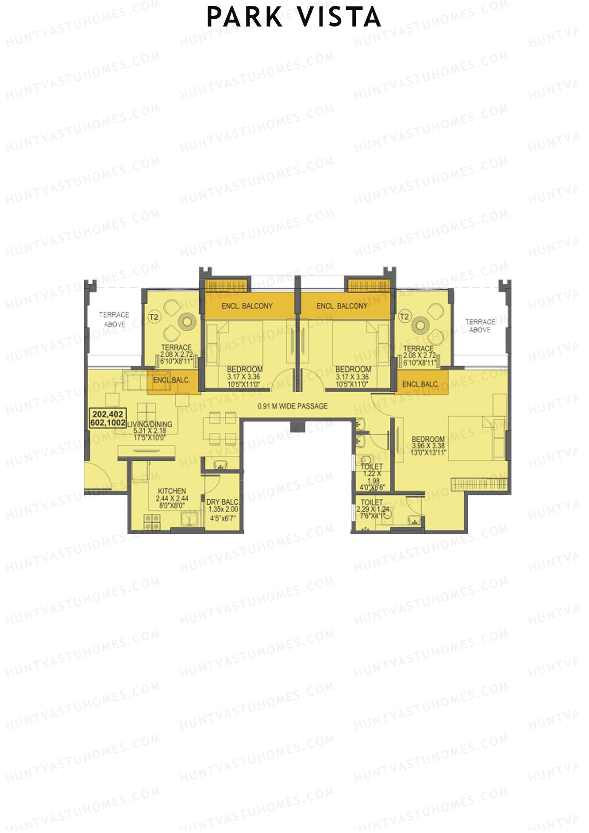 Park Vista Tower A1 Unit 2 Floor Plan