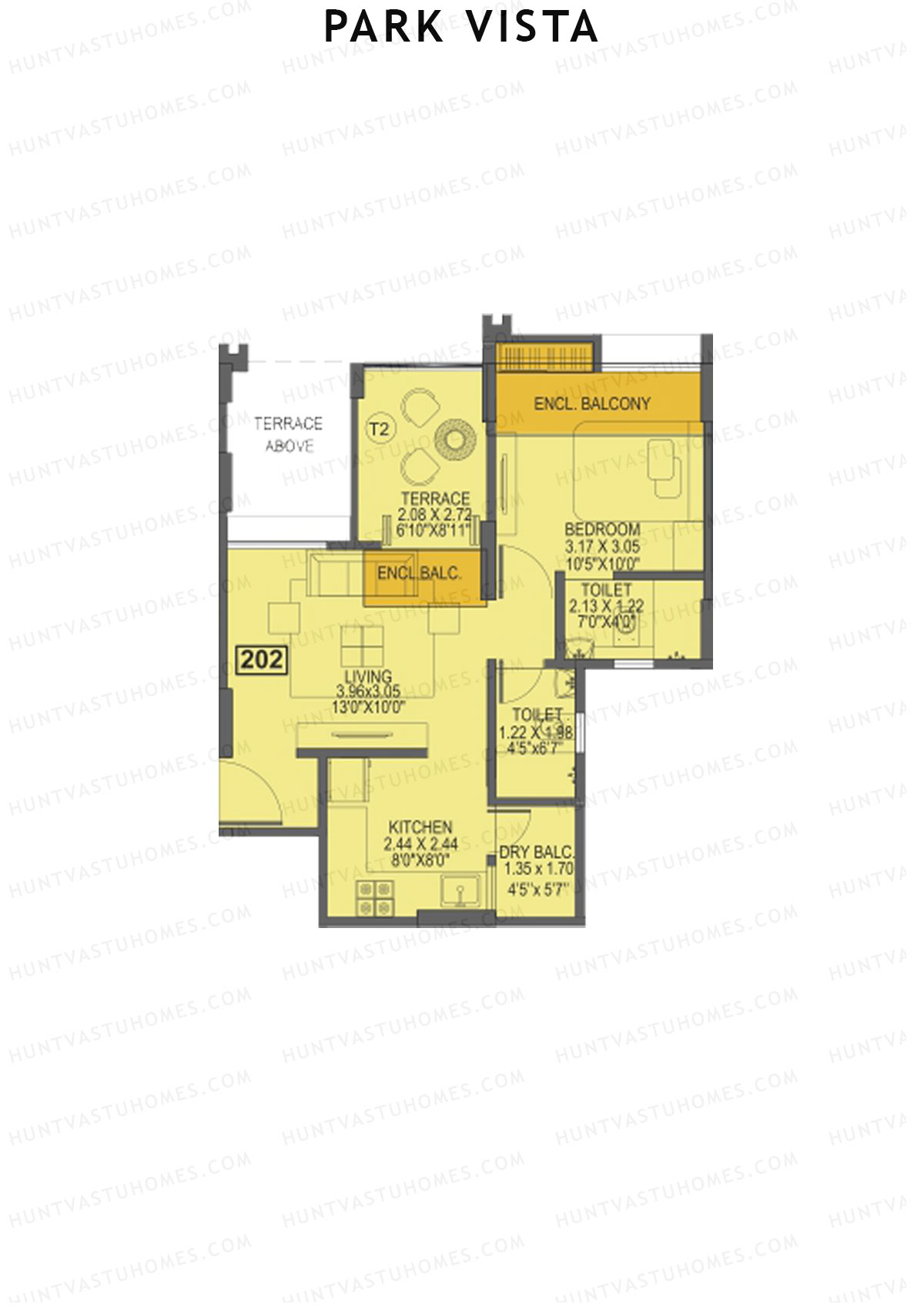 Park Vista Tower A1 Unit 2 Floor Plan