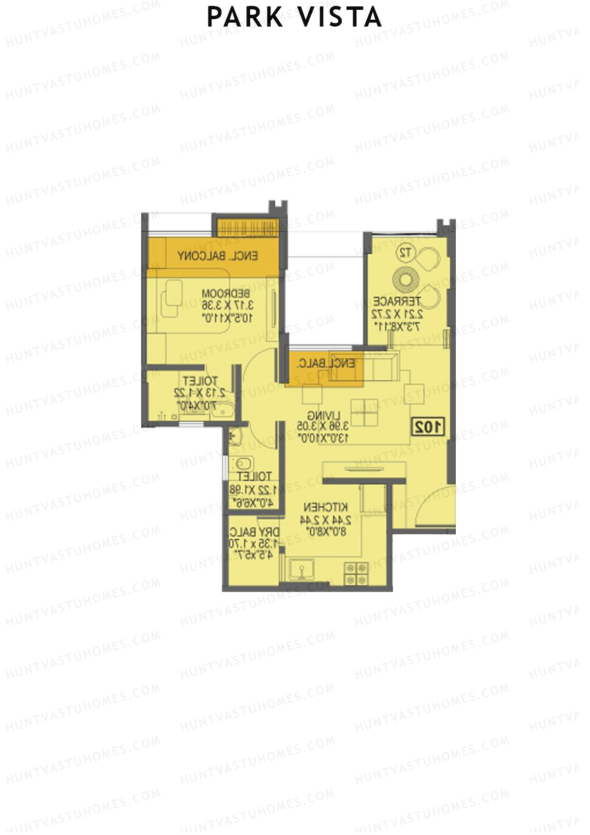 Park Vista Tower A1 Unit 3 Floor Plan
