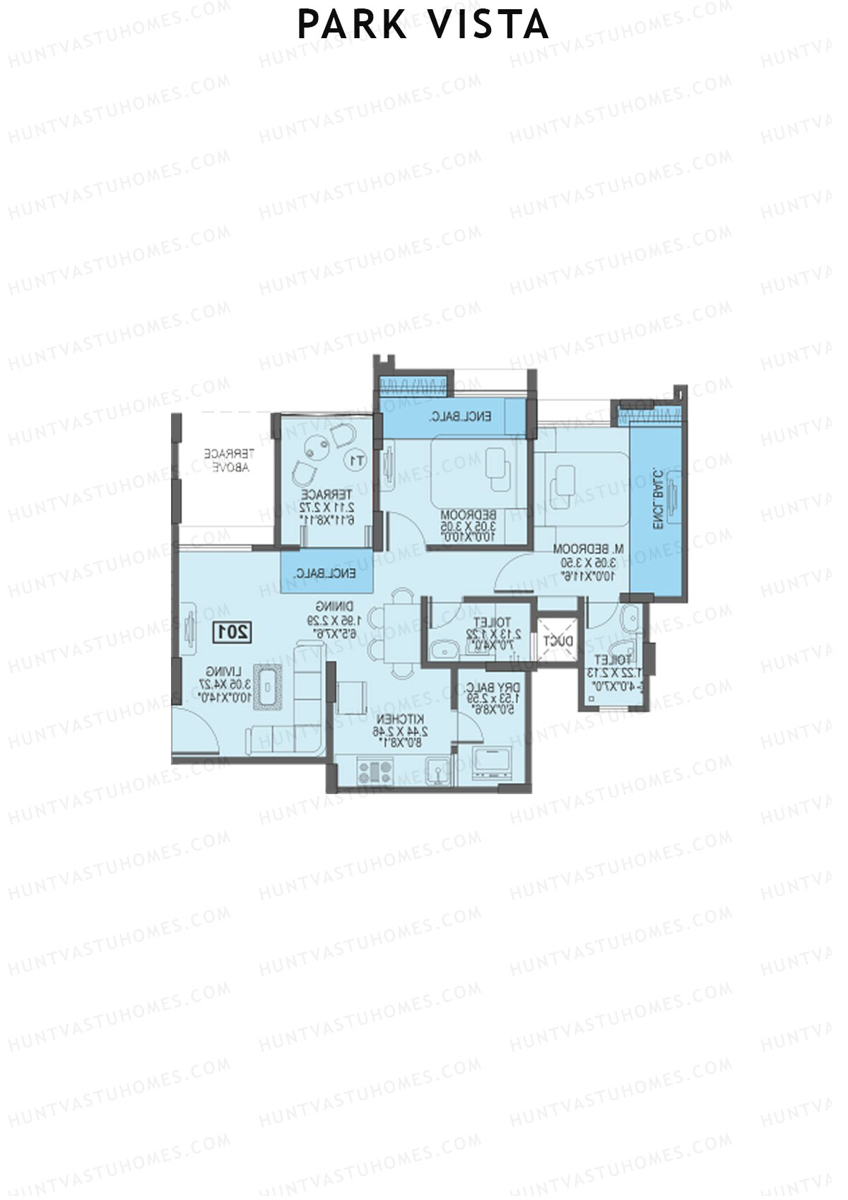 Park Vista Tower A1 Unit 4 Floor Plan