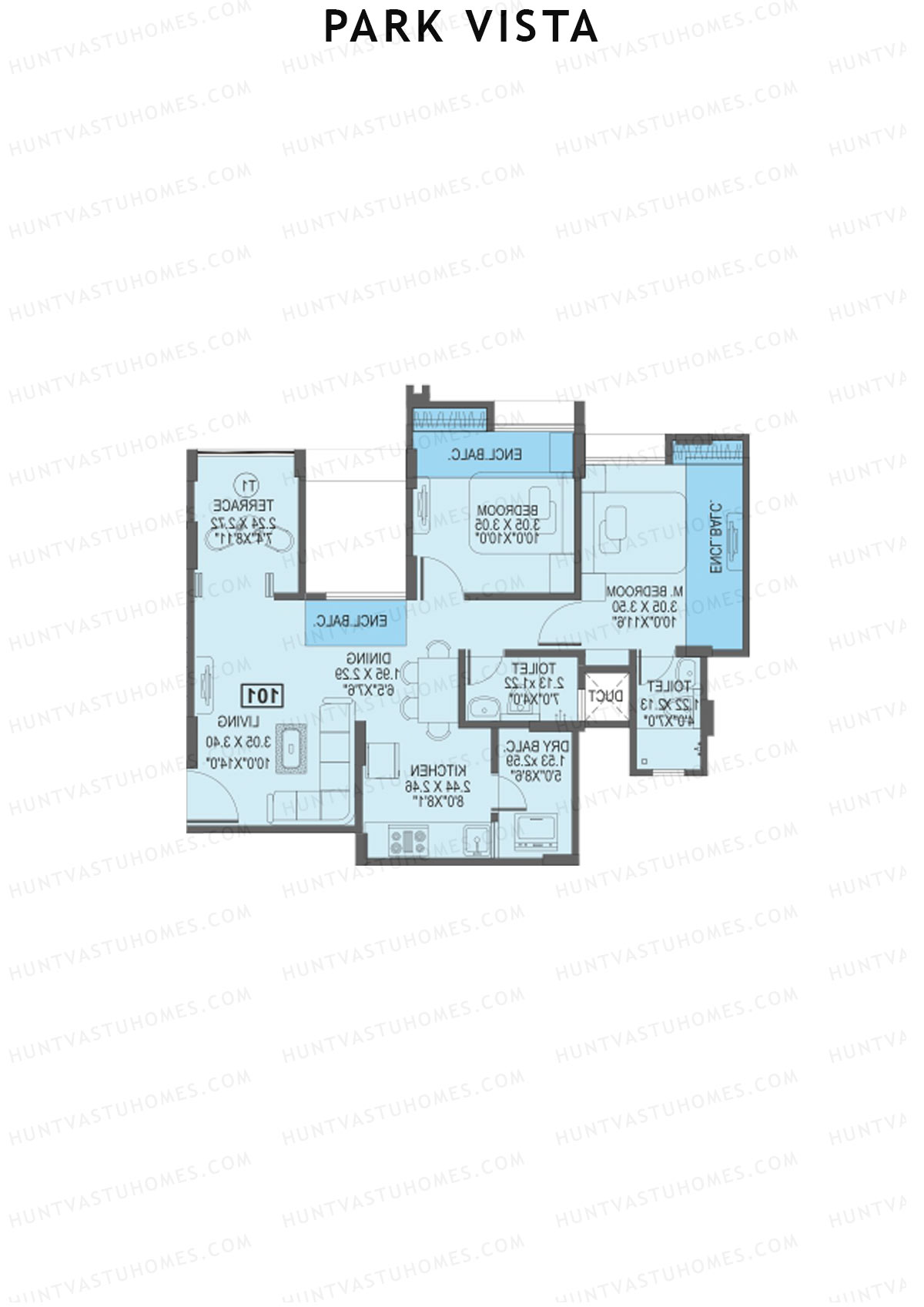 Park Vista Tower A1 Unit 4 Floor Plan