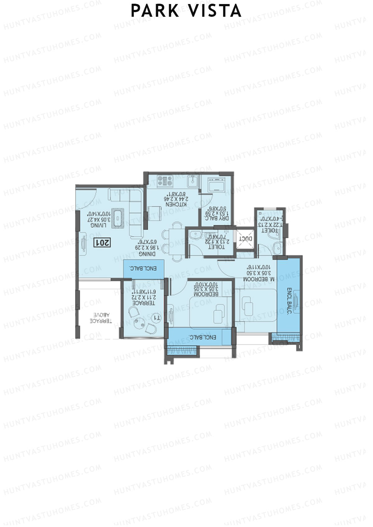 Park Vista Tower A1 Unit 5 Floor Plan