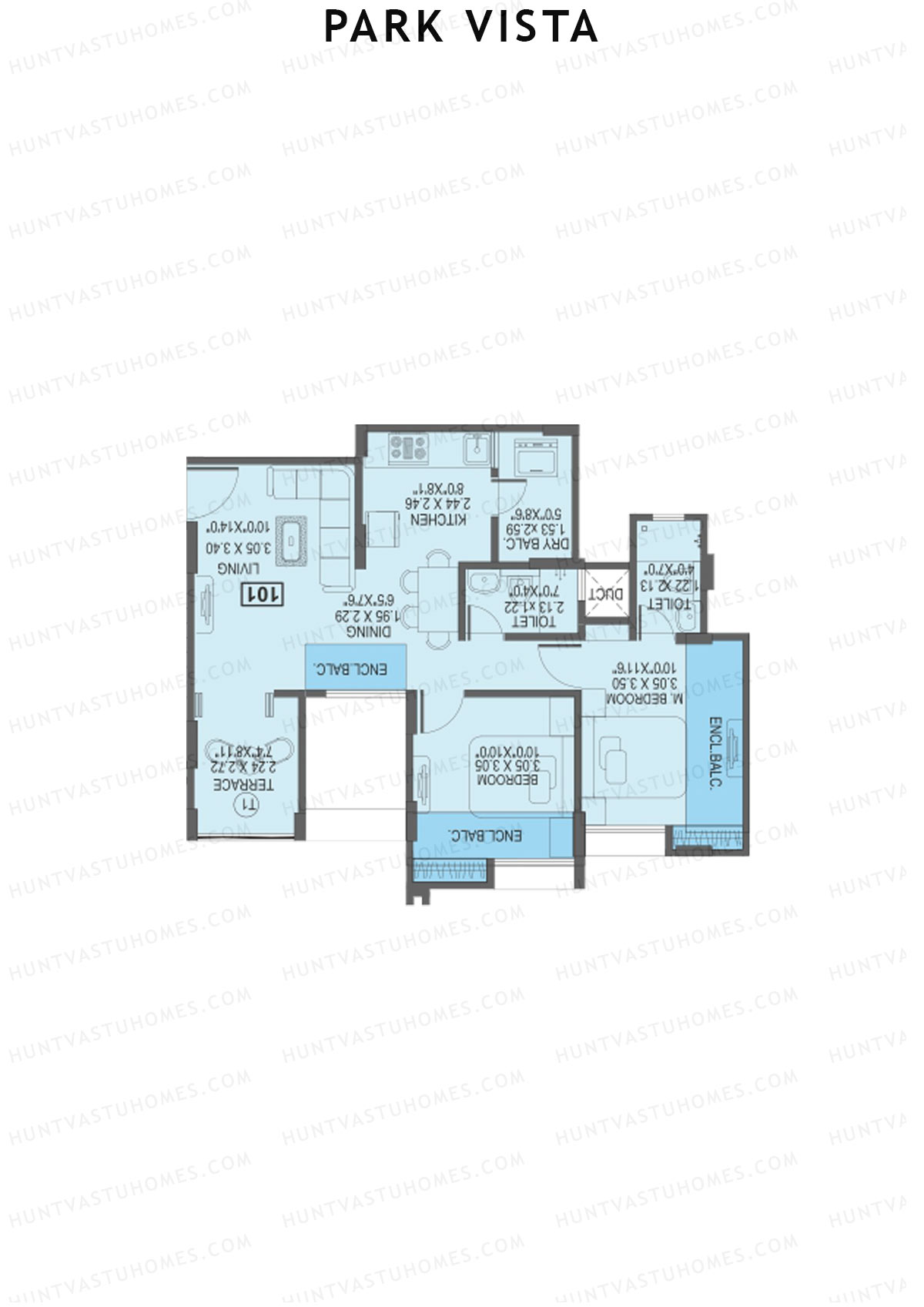 Park Vista Tower A1 Unit 5 Floor Plan