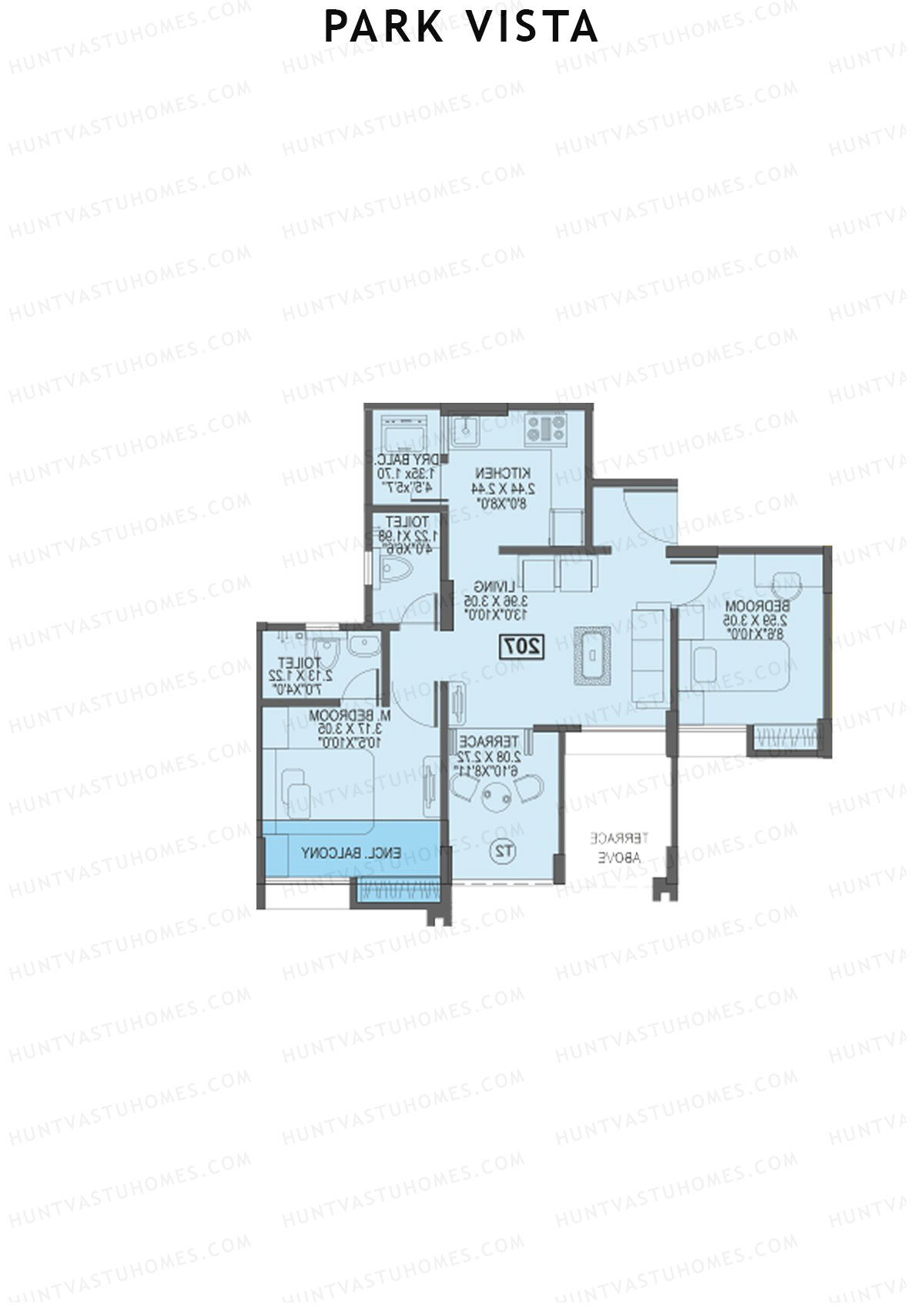 Park Vista Tower A1 Unit 6 Floor Plan
