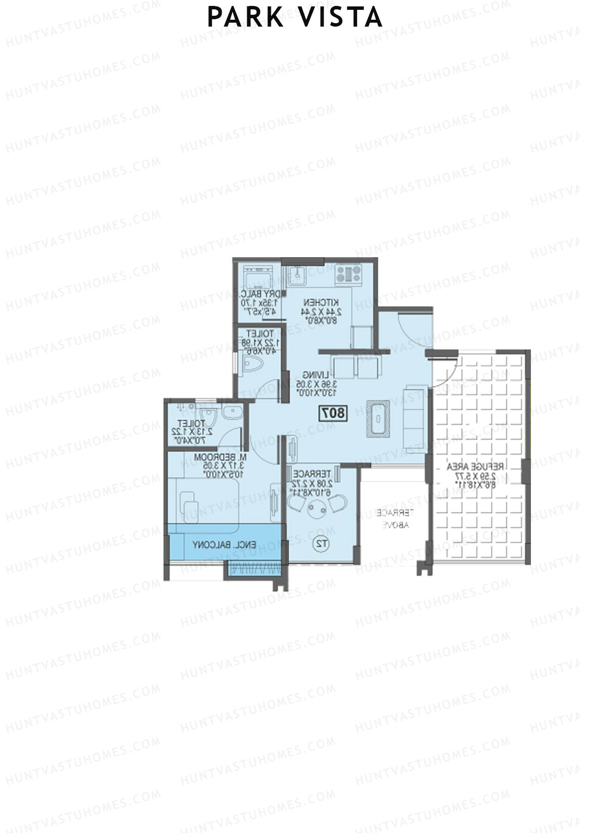 Park Vista Tower A1 Unit 6 Floor Plan
