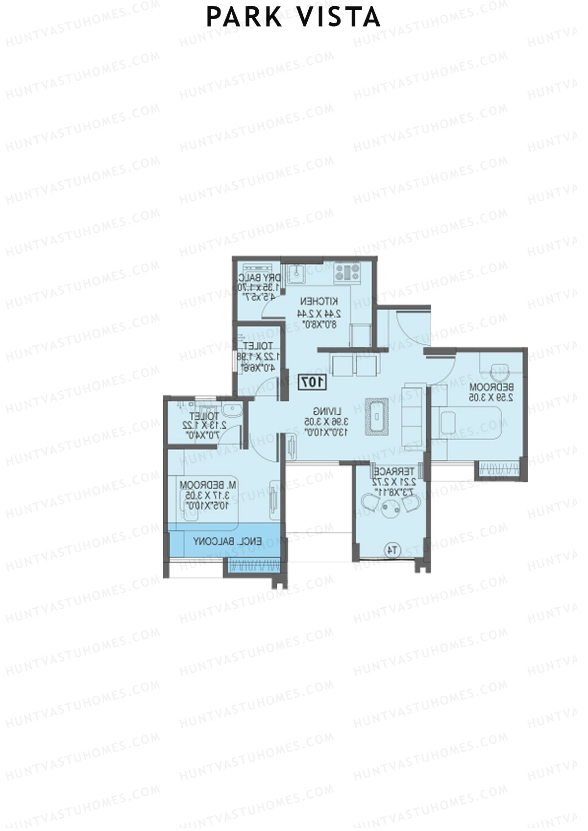 Park Vista Tower A1 Unit 6 Floor Plan
