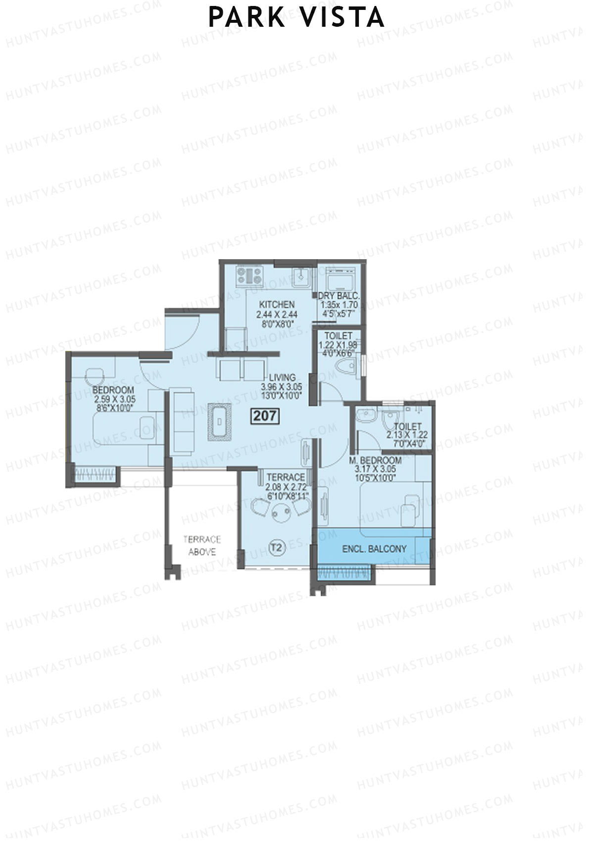 Park Vista Tower A1 Unit 7 Floor Plan