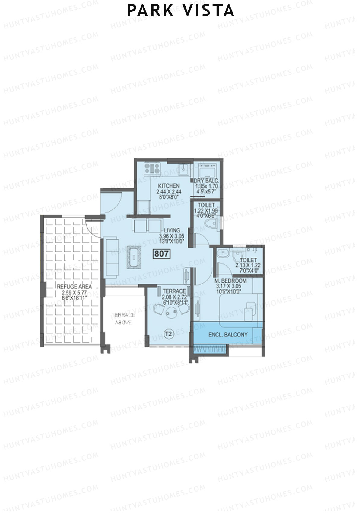 Park Vista Tower A1 Unit 7 Floor Plan