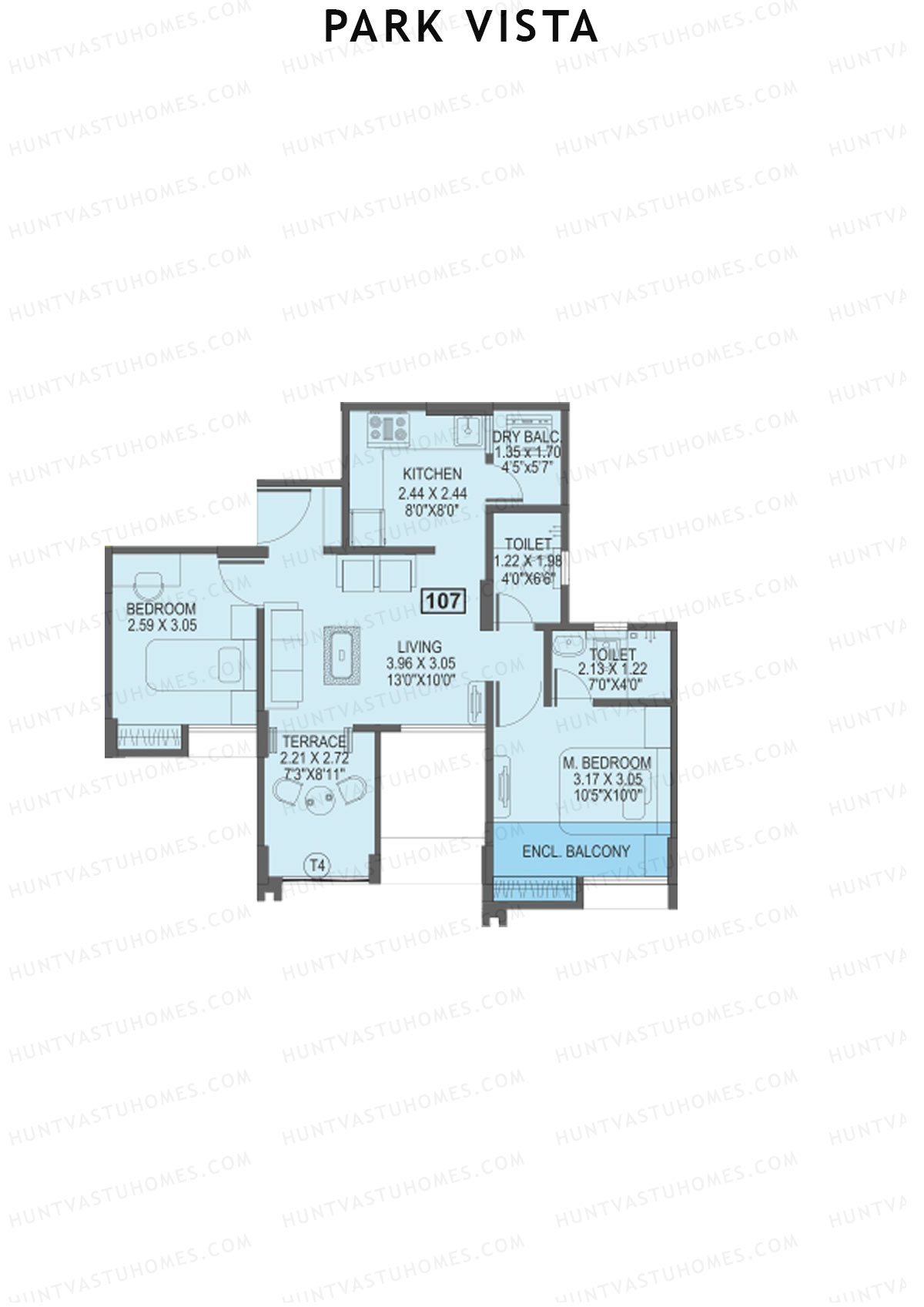 Park Vista Tower A1 Unit 7 Floor Plan