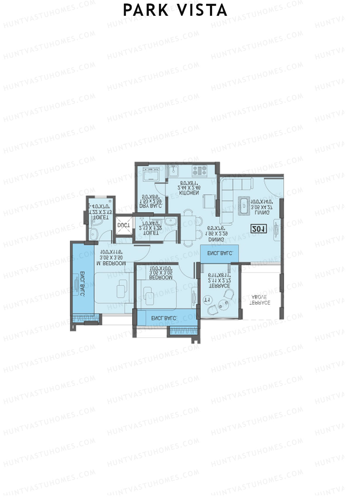 Park Vista Tower A1 Unit 8 Floor Plan