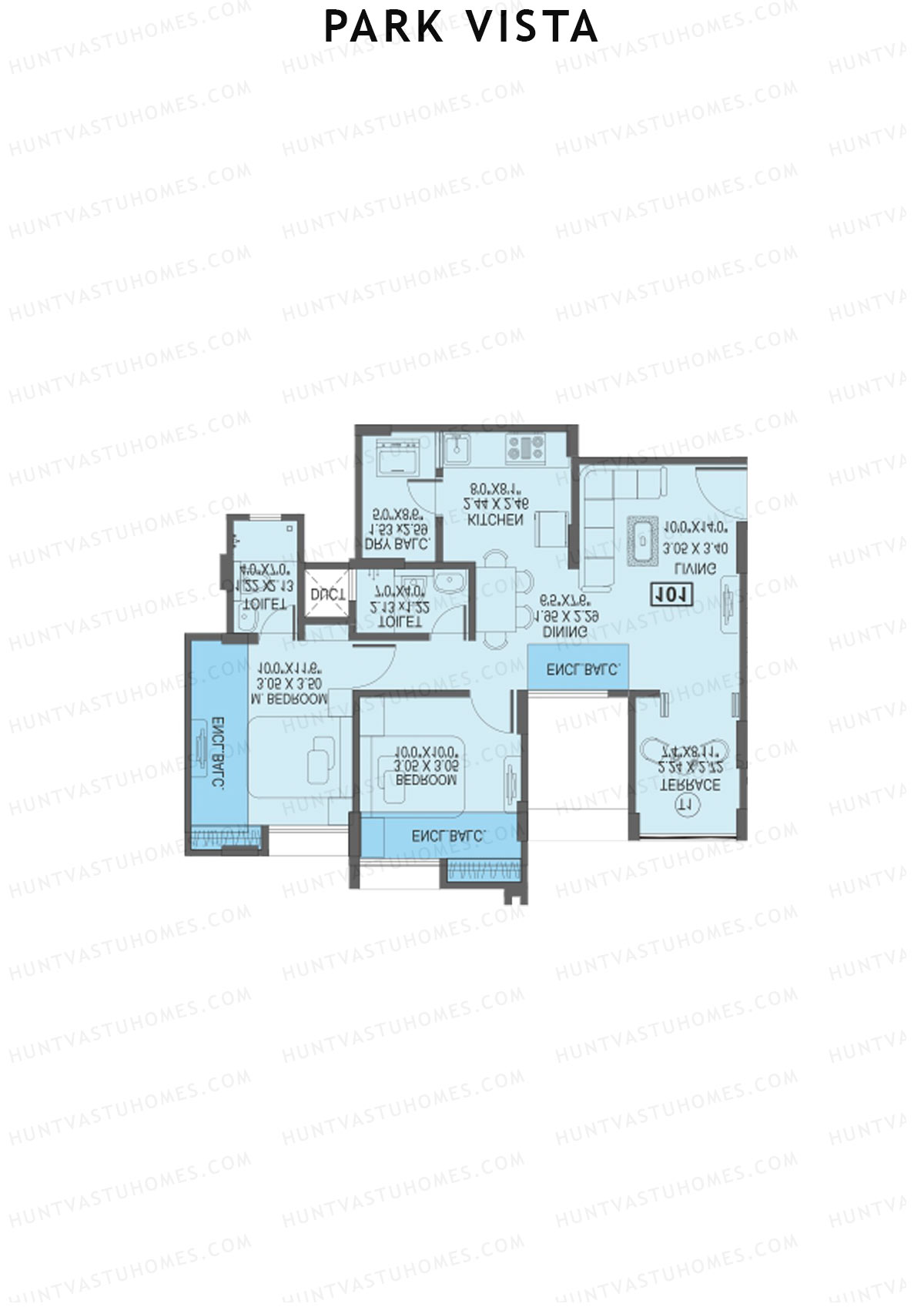 Park Vista Tower A1 Unit 8 Floor Plan