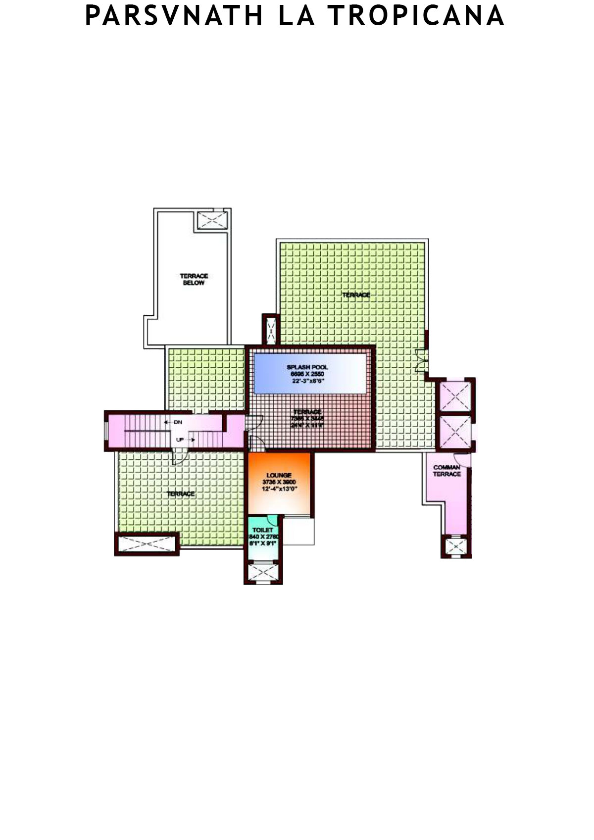 Parsvnath La Tropicana Tower 17 Unit 1 (Penthouse) Floor Plan