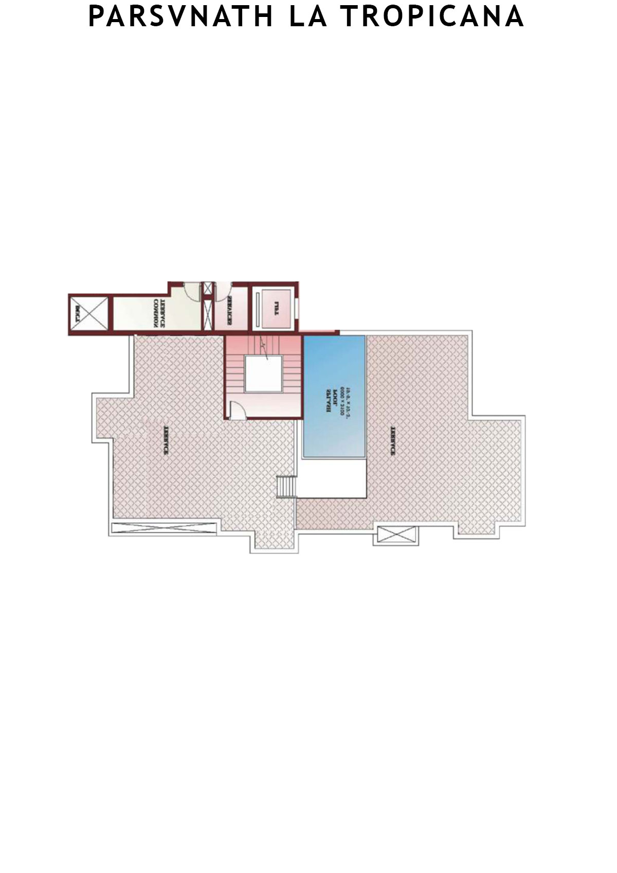 Parsvnath La Tropicana Tower 4 Unit 1 (Penthouse) Floor Plan