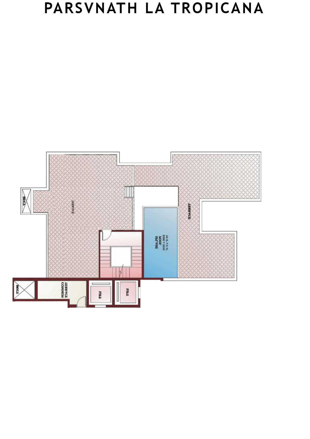 Parsvnath La Tropicana Tower 4 Unit 2 (Penthouse) Floor Plan