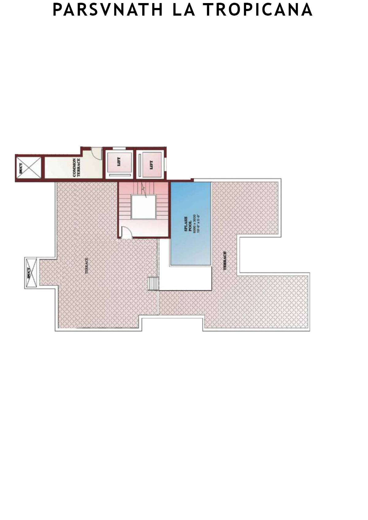 Parsvnath La Tropicana Tower 7 Unit 1 (Penthouse) Floor Plan