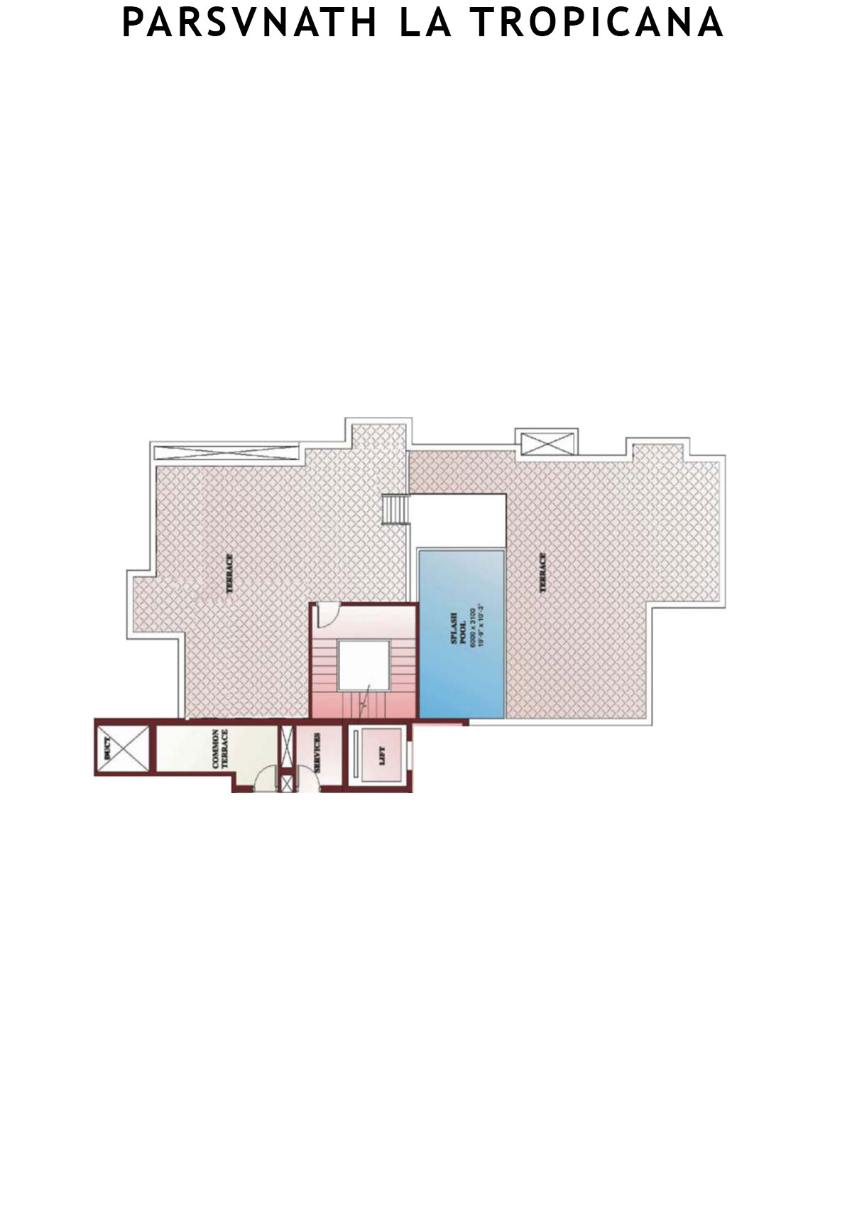 Parsvnath La Tropicana Tower 7 Unit 2 (Penthouse) Floor Plan