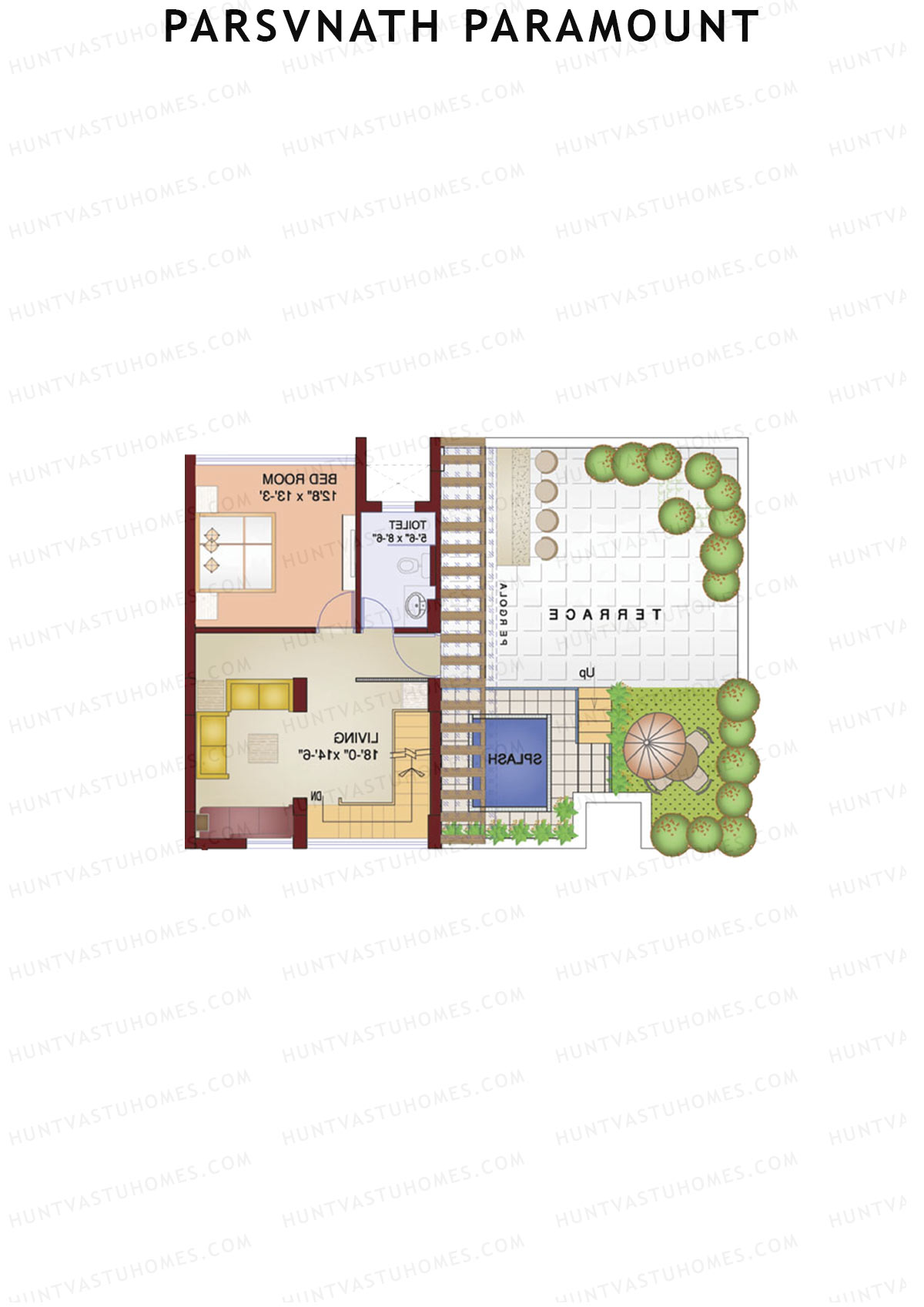 Parsvnath Paramount Tower 2 Unit 1 TYPE (Penthouse) Floor Plan